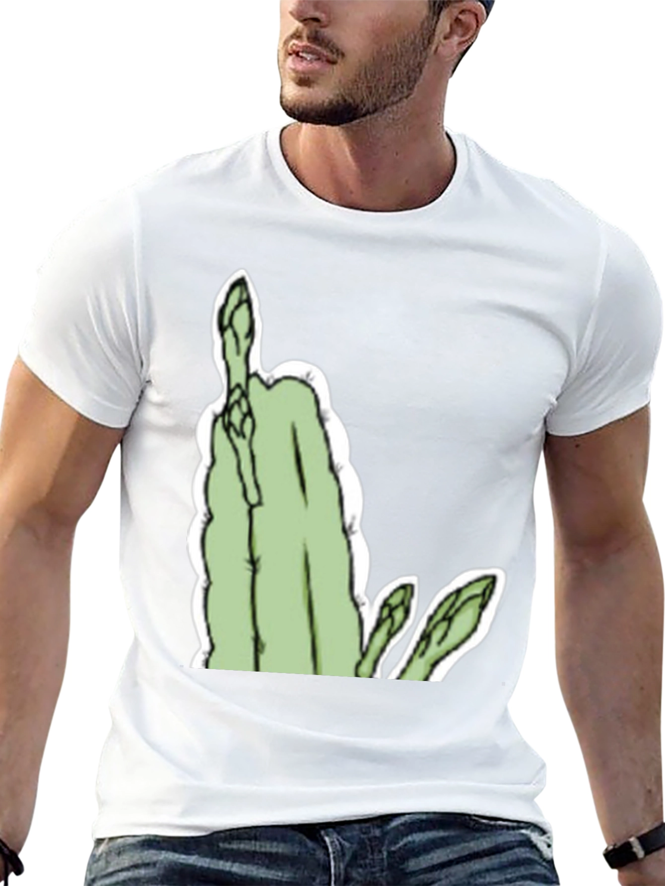 Asparagus Graphic Tee - Bold & Unique Black T-Shirt