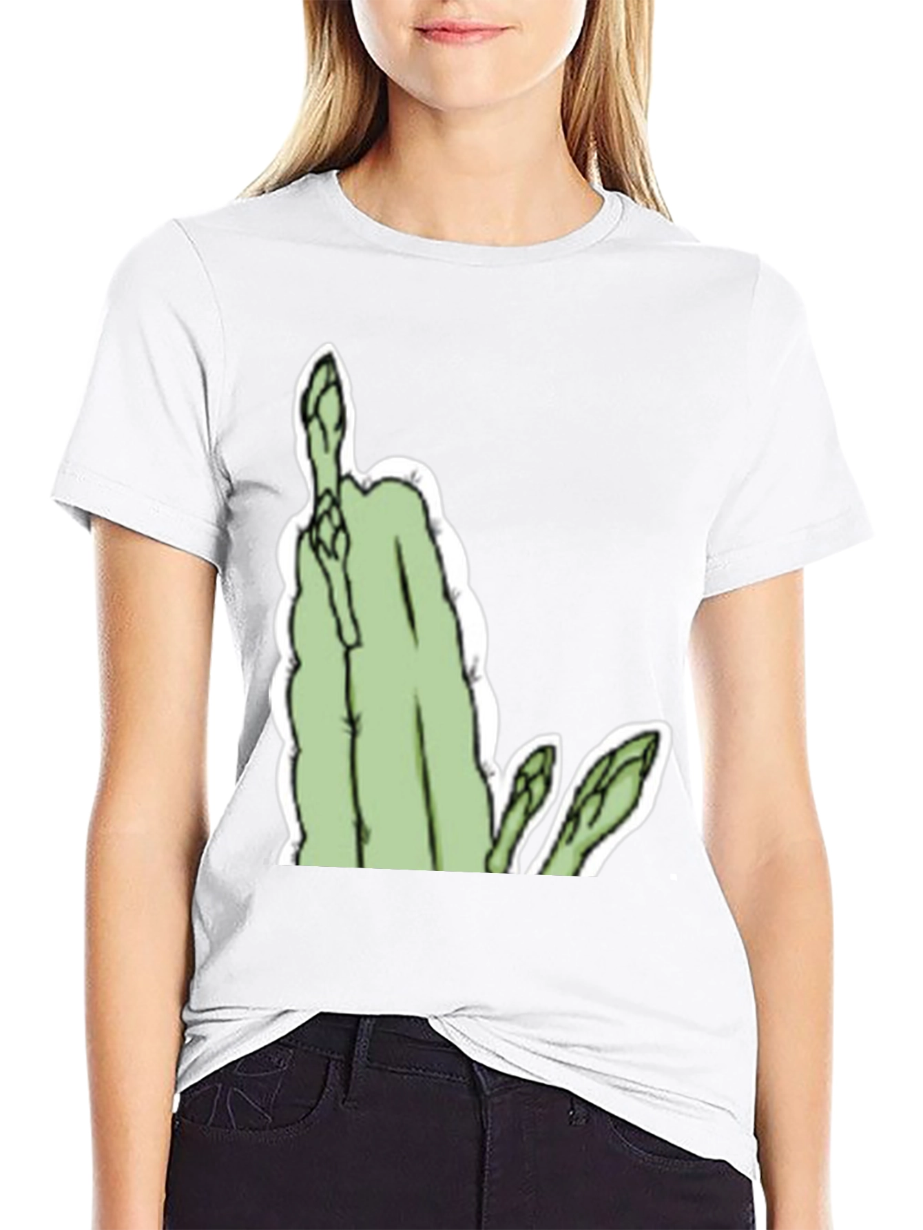 Asparagus Graphic Tee - Bold & Unique Black T-Shirt