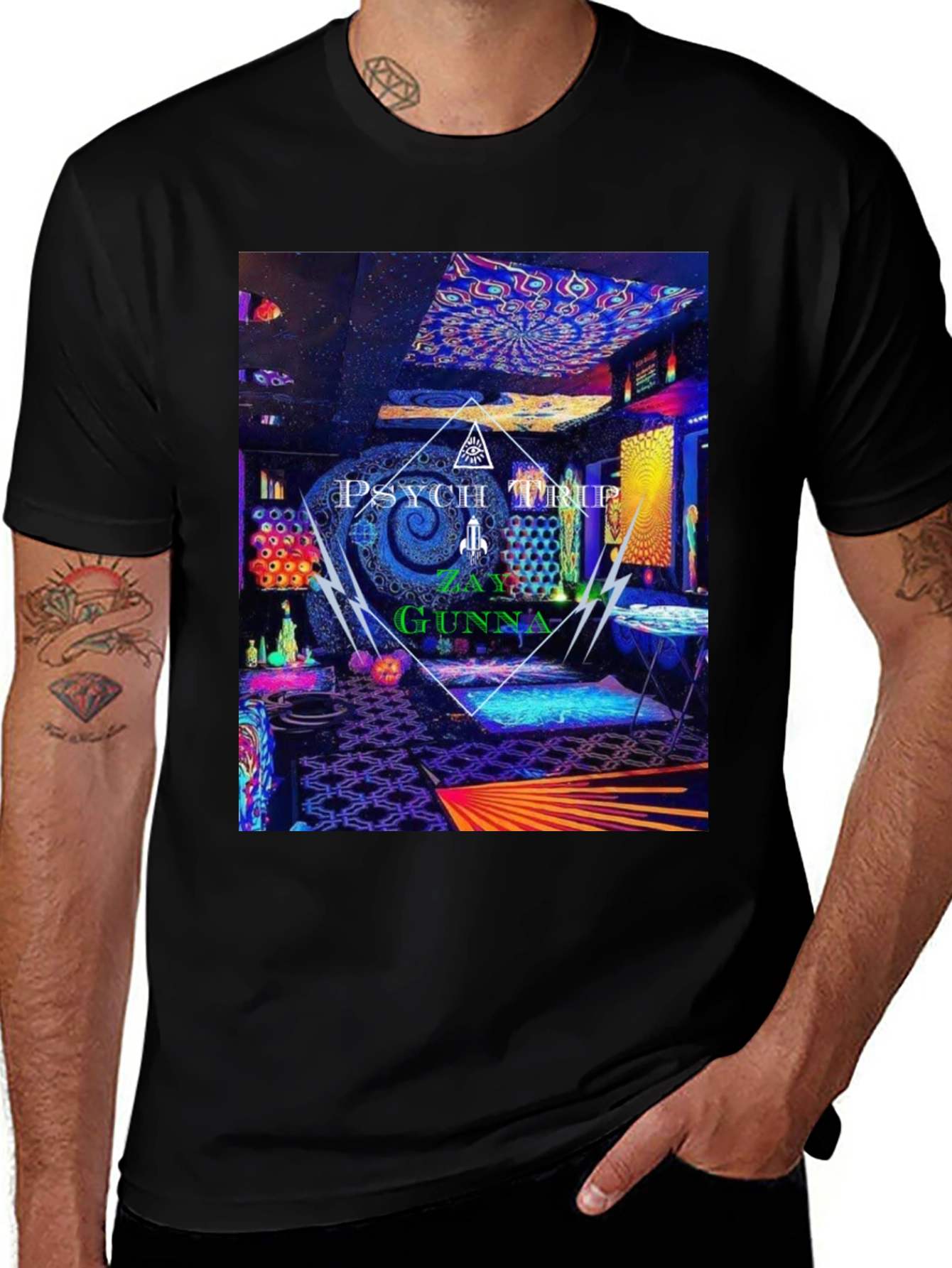 Psychedelic Psych Trip Graphic Tee - Zay Gunna Design