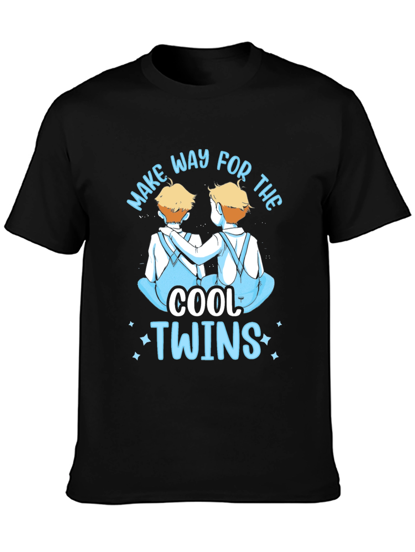 Cool Twins Graphic Tee - Black Unisex T-Shirt