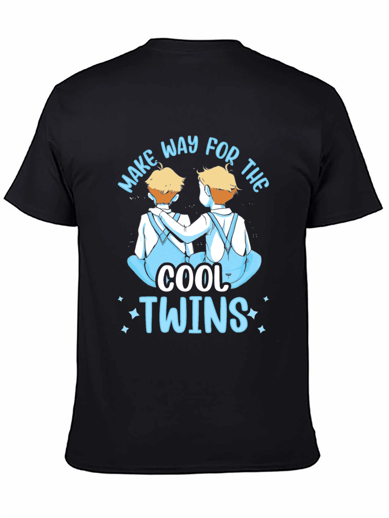 Cool Twins Graphic Tee - Black Unisex T-Shirt