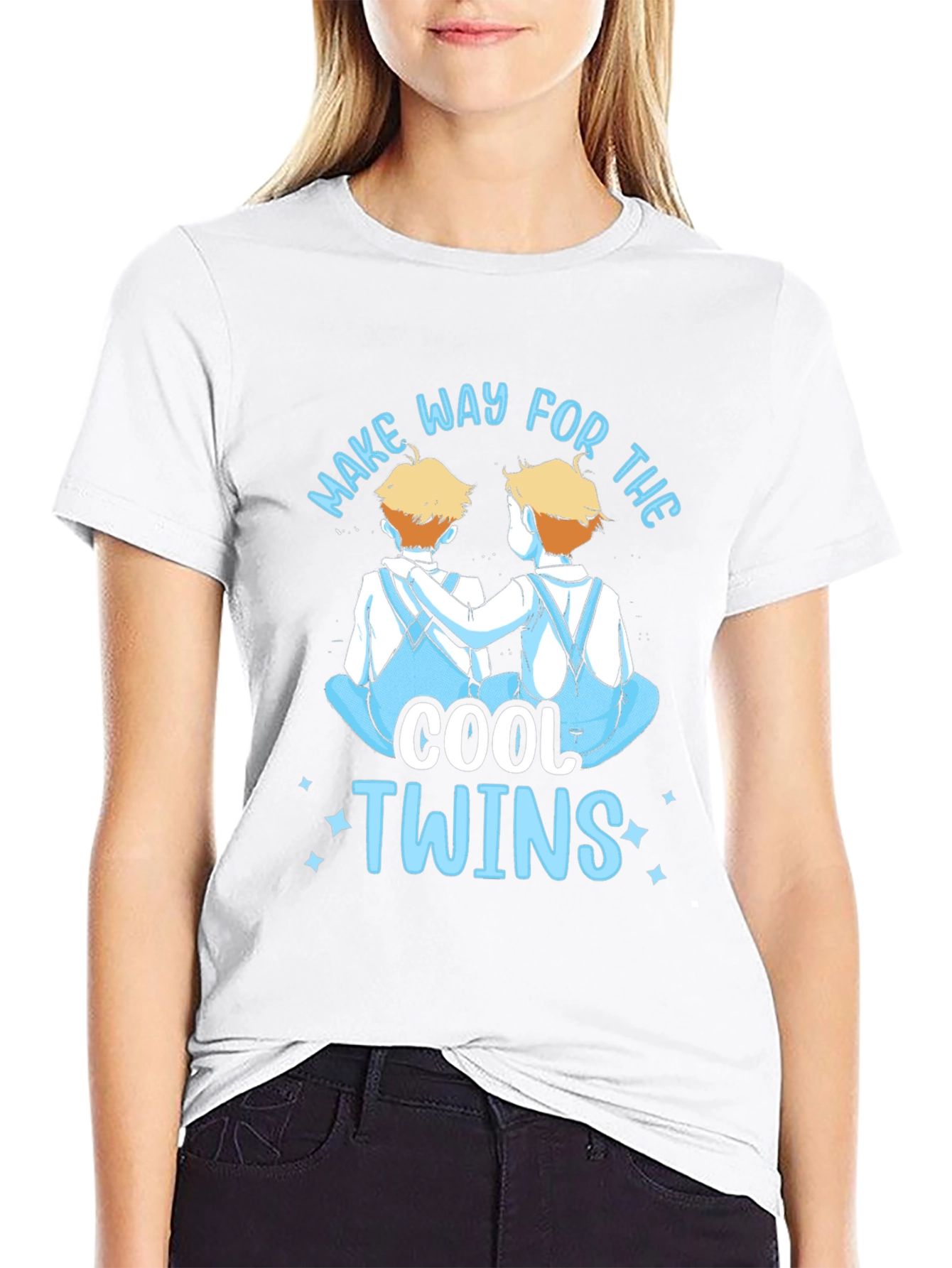 Cool Twins Graphic Tee - Black Unisex T-Shirt