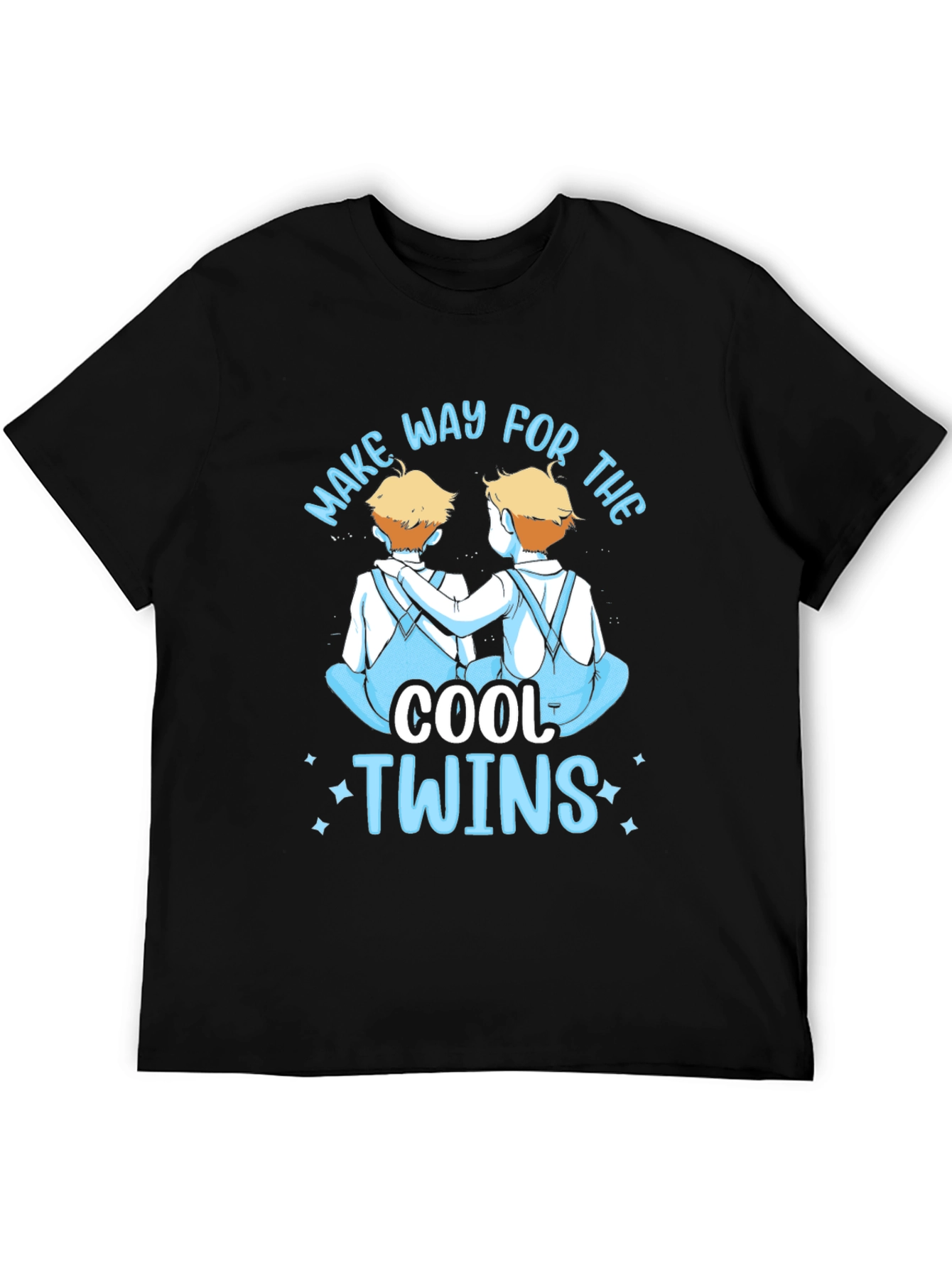 Cool Twins Graphic Tee - Black Unisex T-Shirt