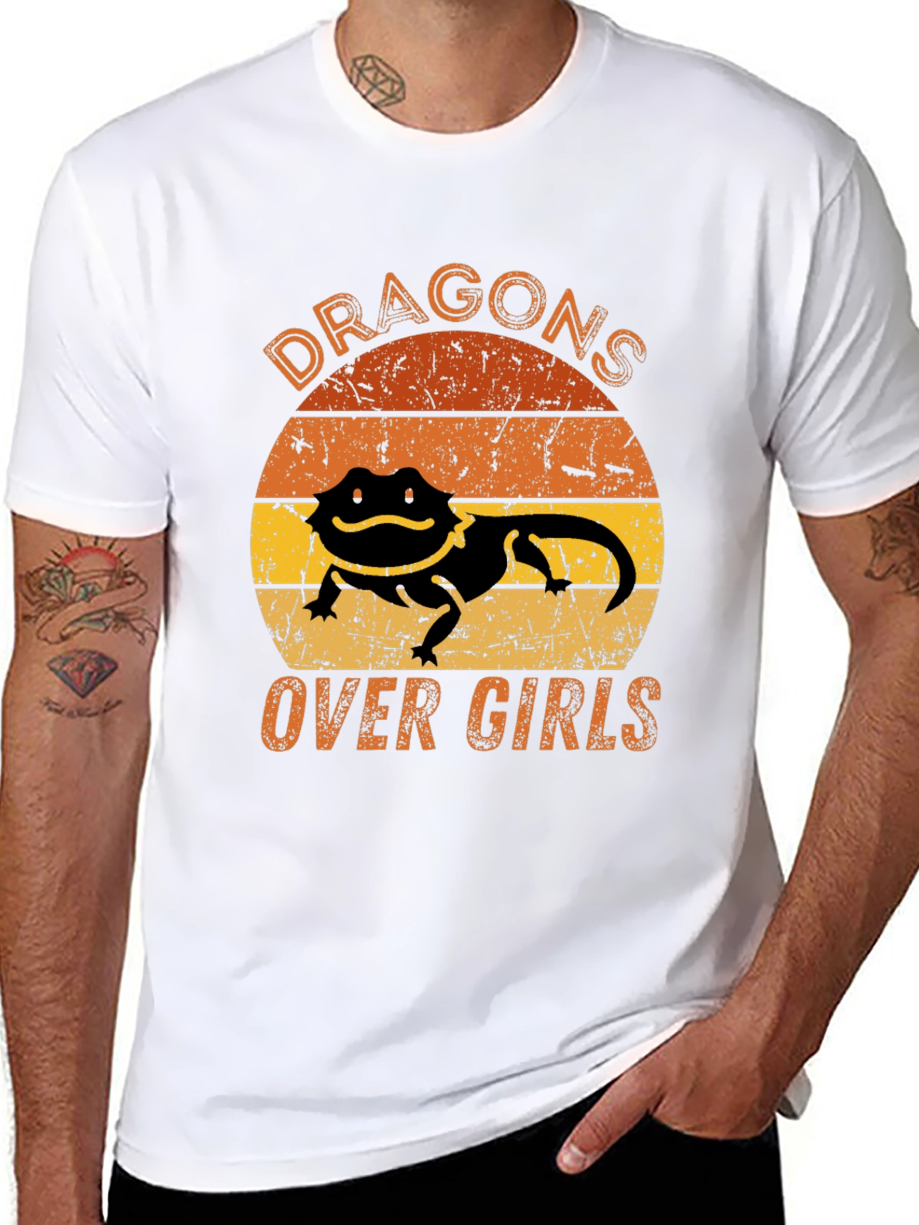 Dragons Over Girls Bearded Dragon Mens T-Shirt