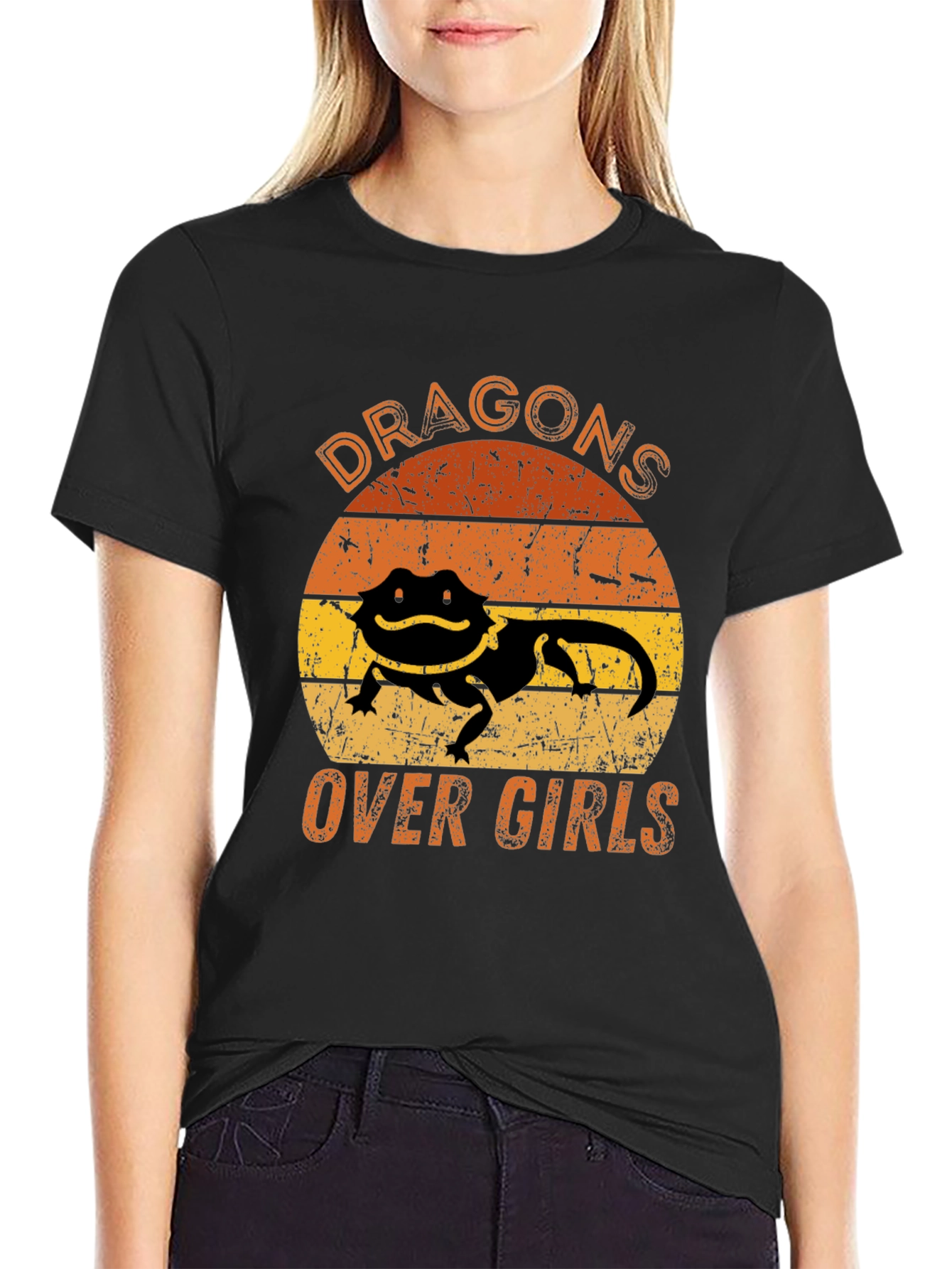 Dragons Over Girls Bearded Dragon Mens T-Shirt