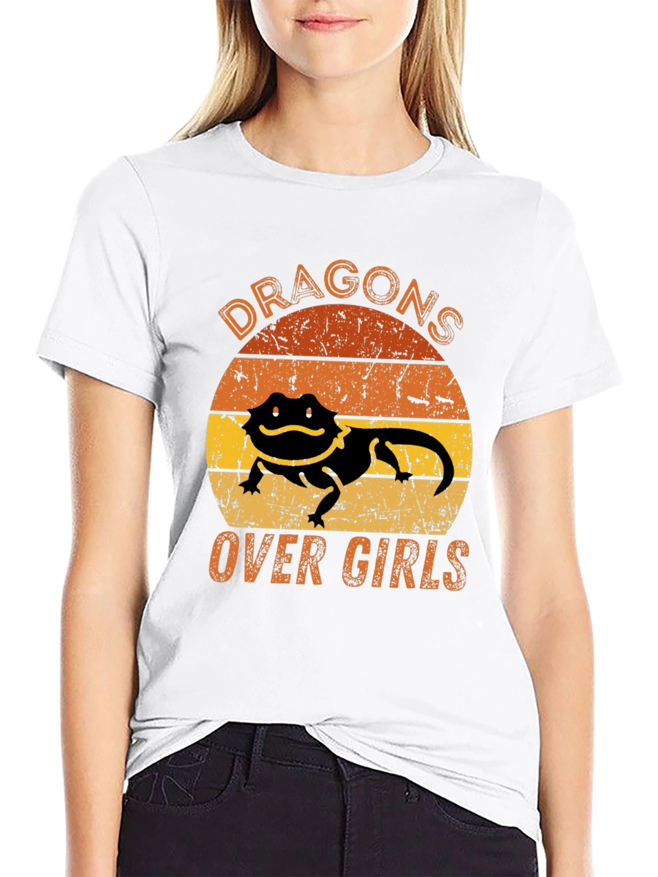 Dragons Over Girls Bearded Dragon Mens T-Shirt