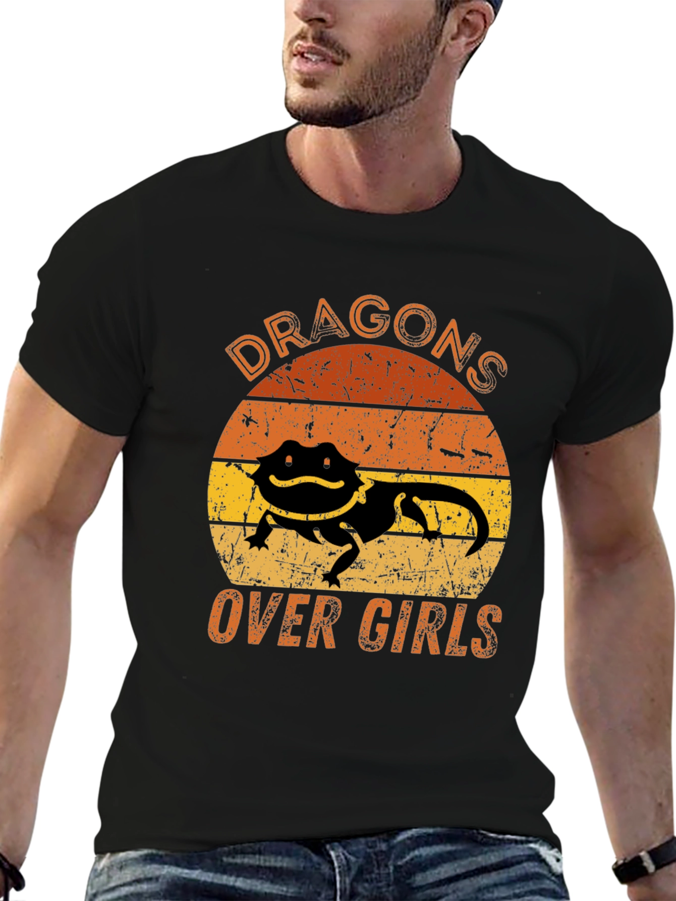 Dragons Over Girls Bearded Dragon Mens T-Shirt