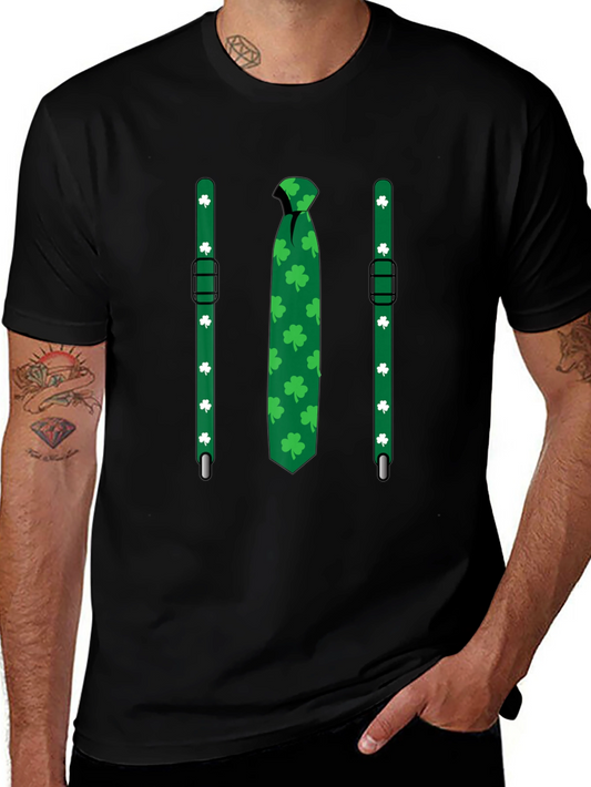 St. Patricks Day Tie & Suspenders T-Shirt