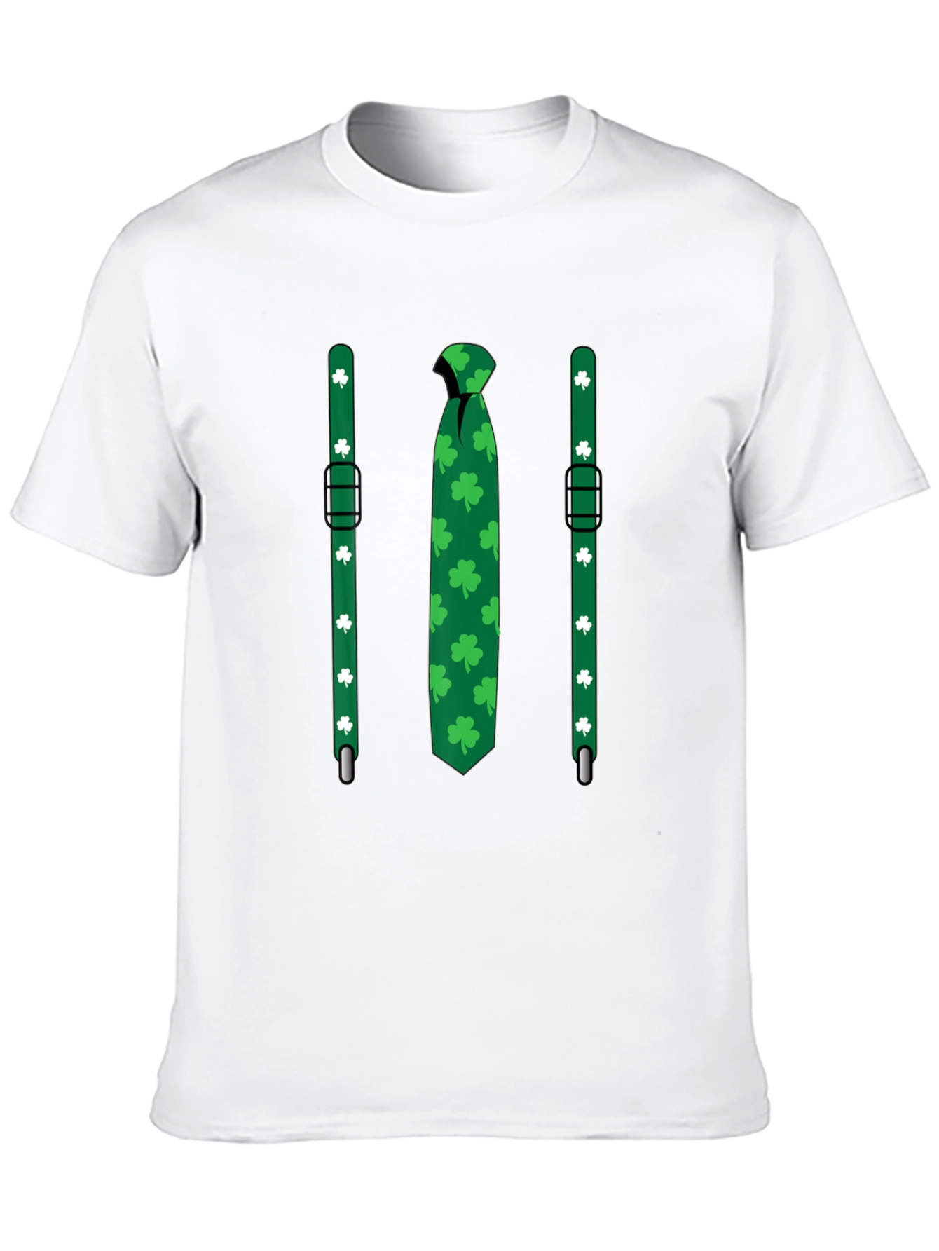 St. Patricks Day Tie & Suspenders T-Shirt
