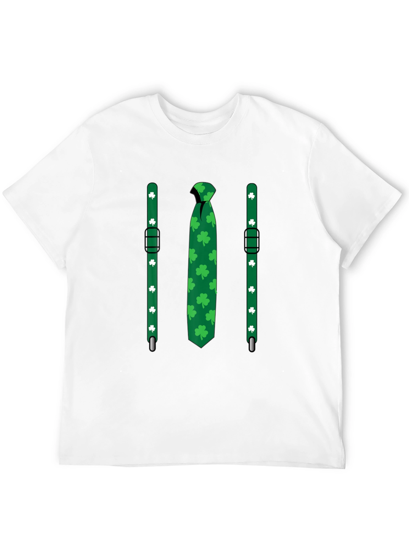 St. Patricks Day Tie & Suspenders T-Shirt