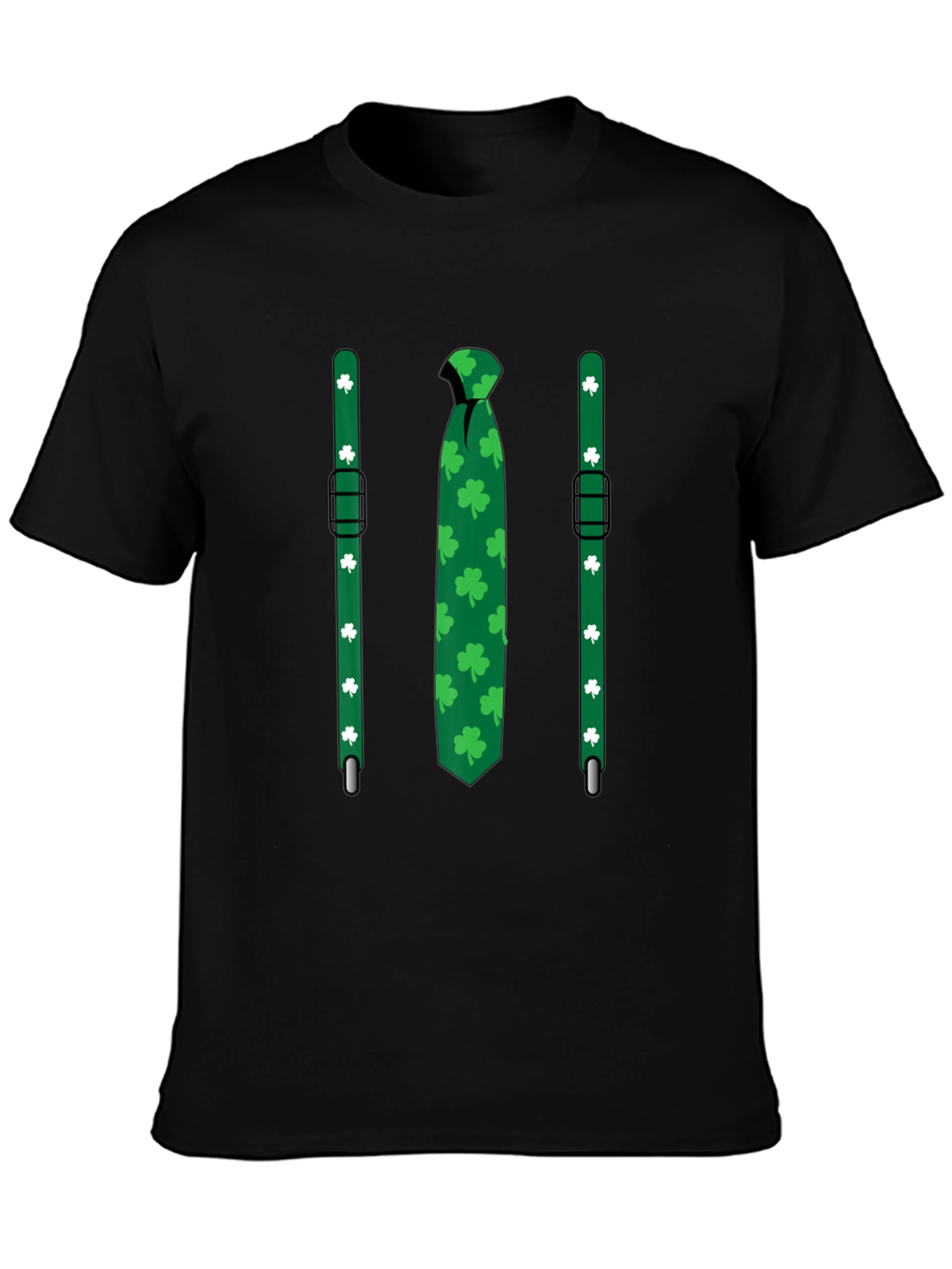 St. Patricks Day Tie & Suspenders T-Shirt