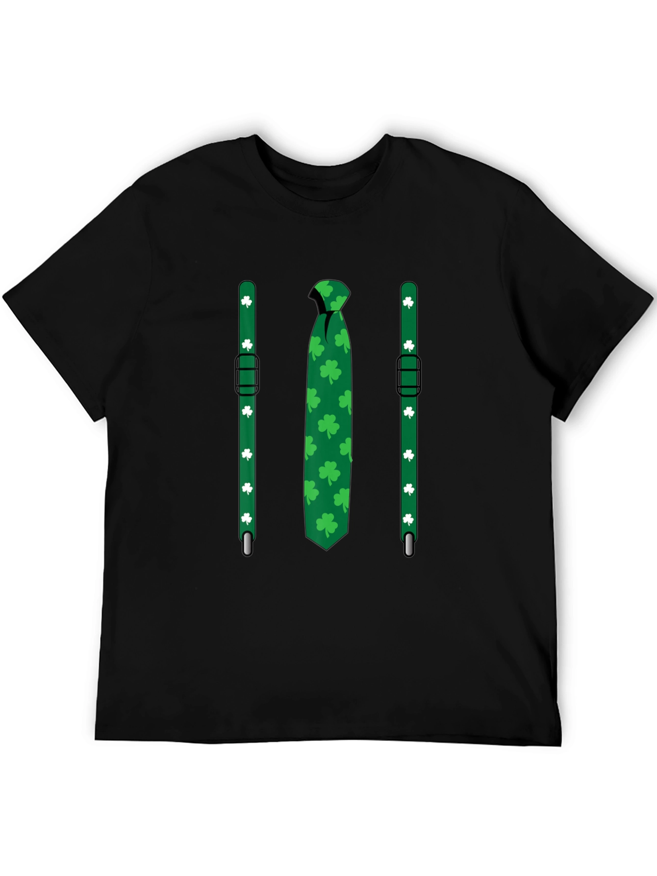 St. Patricks Day Tie & Suspenders T-Shirt