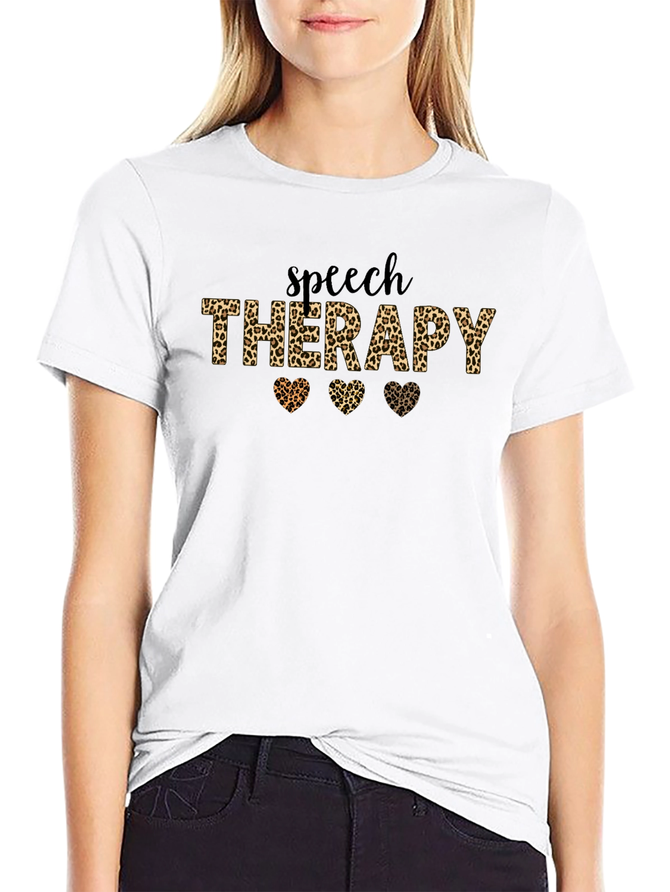 Leopard Print Speech Therapy T-Shirt
