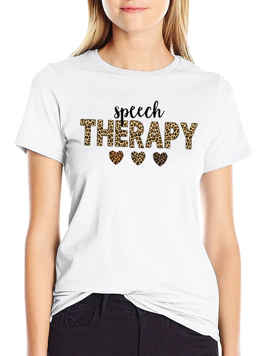 Leopard Print Speech Therapy T-Shirt