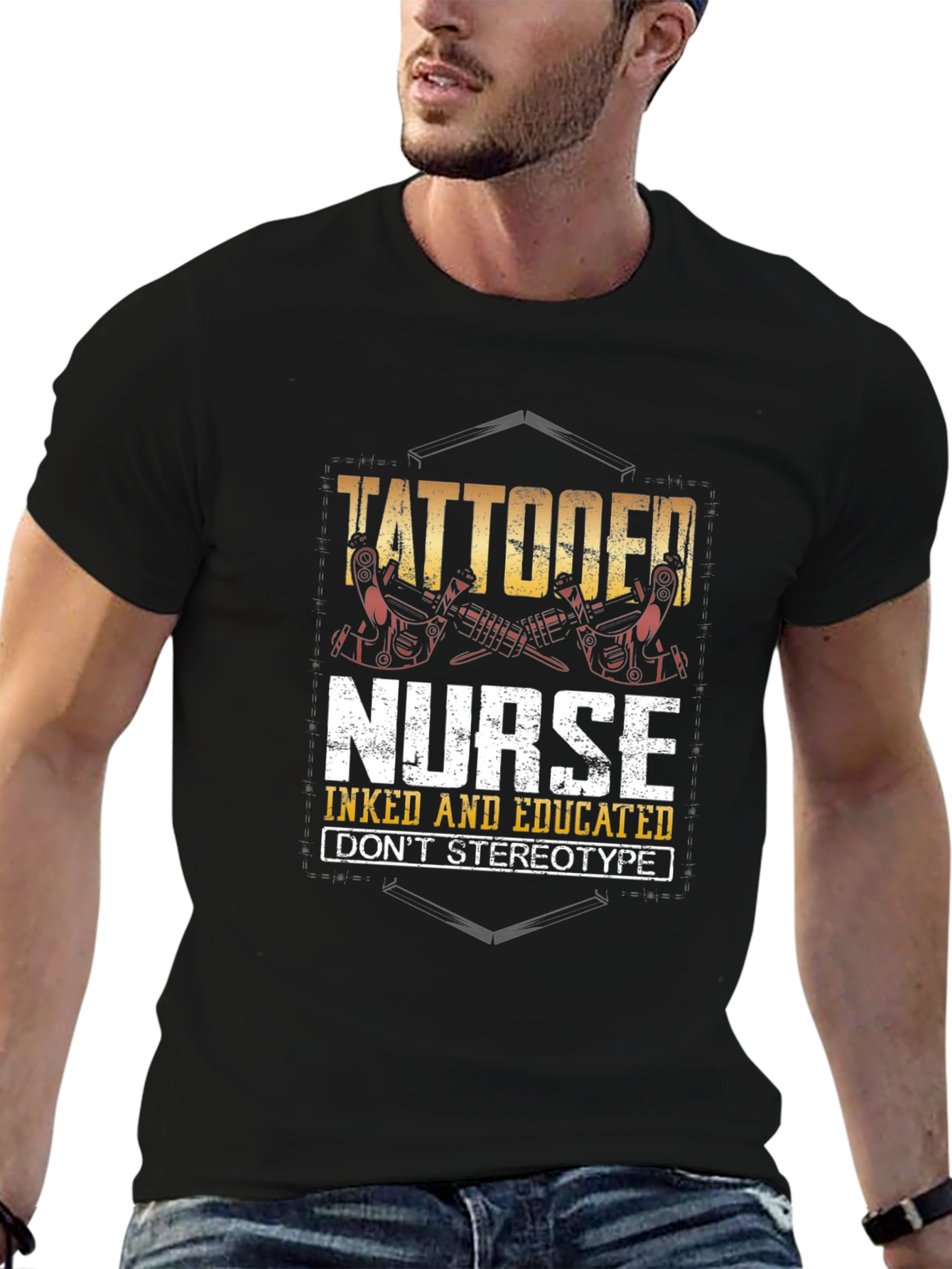 Tattooed Nurse Graphic Tee - Inked & Educated!