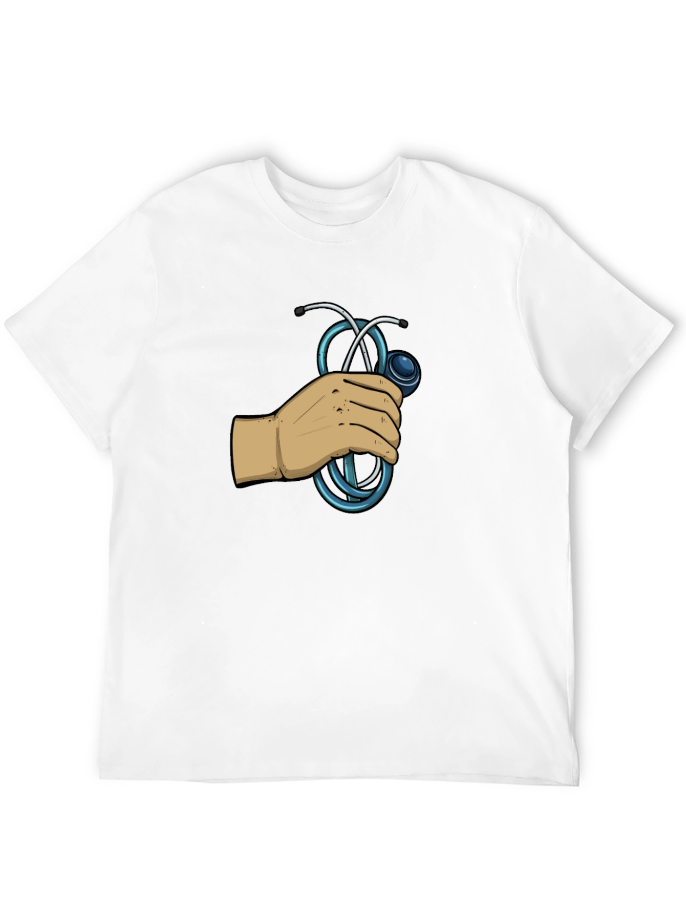 Doctor Stethoscope Graphic Black T-Shirt