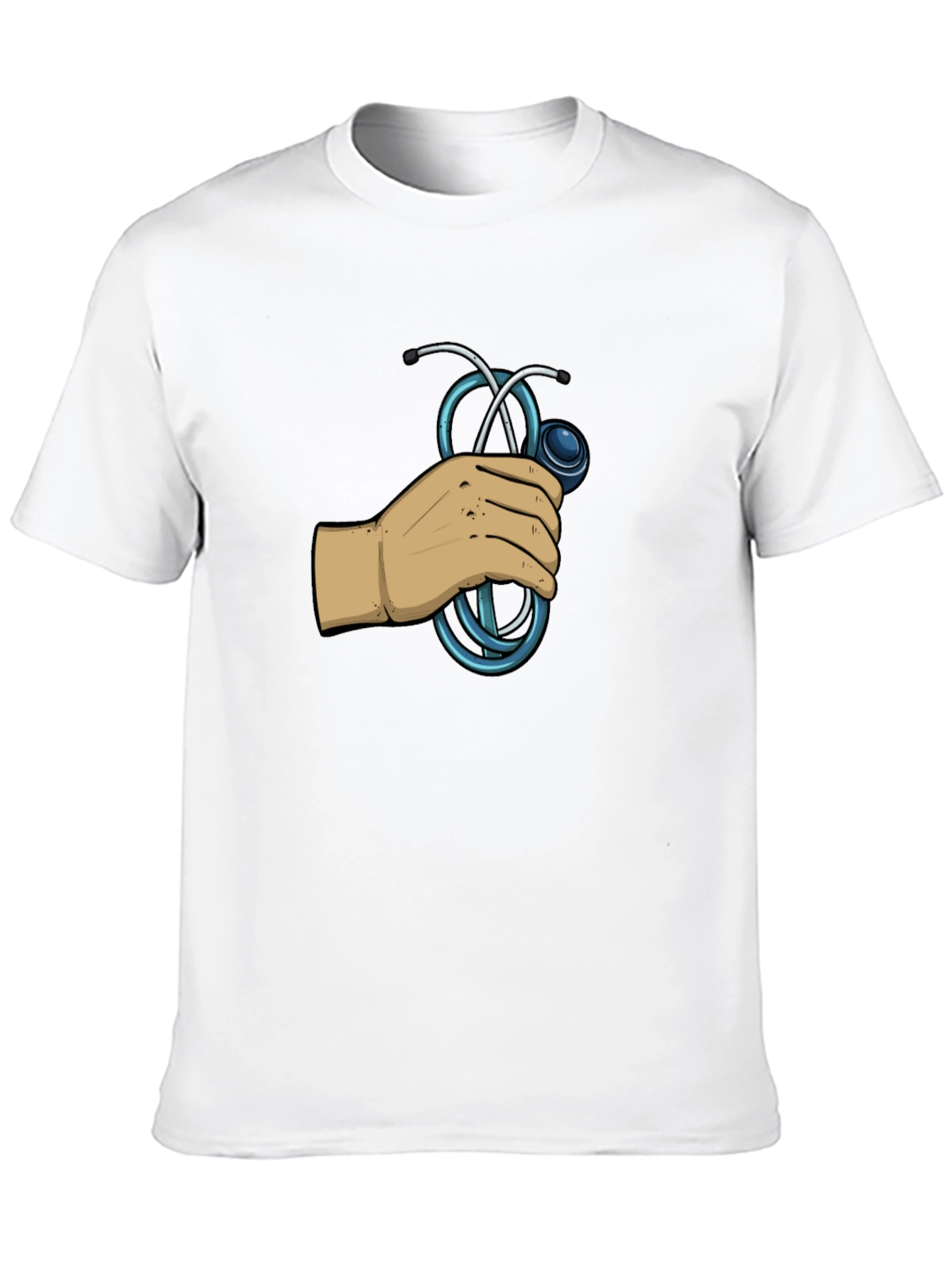 Doctor Stethoscope Graphic Black T-Shirt