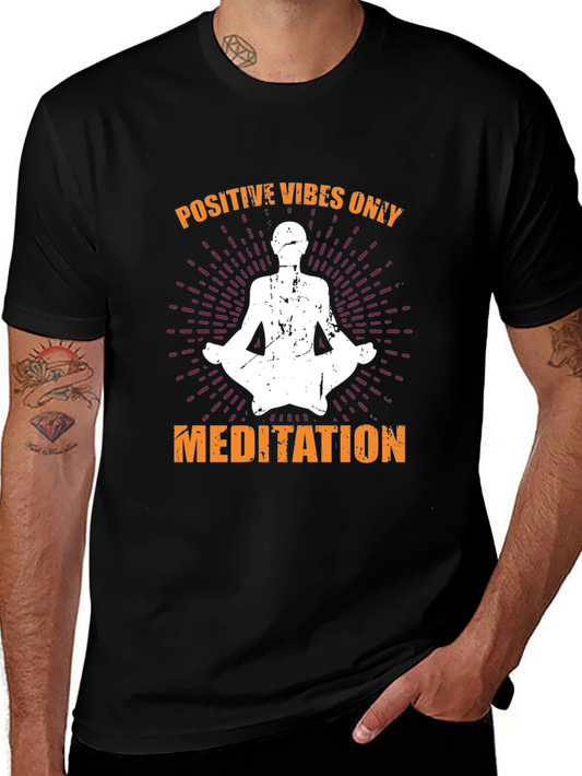 Positive Vibes Only Meditation Graphic Tee