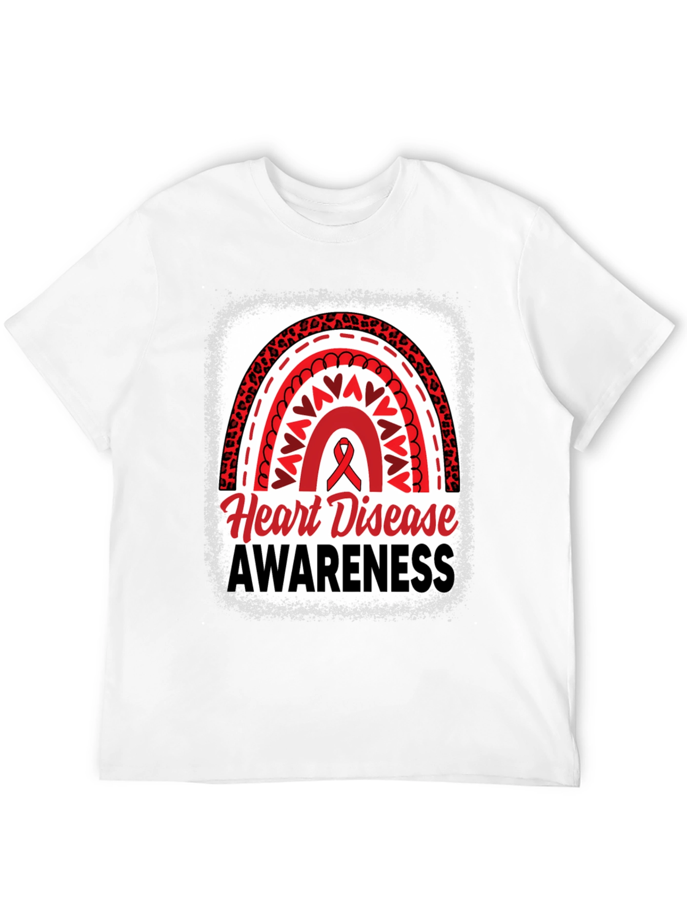 Heart Disease Awareness Black T-Shirt