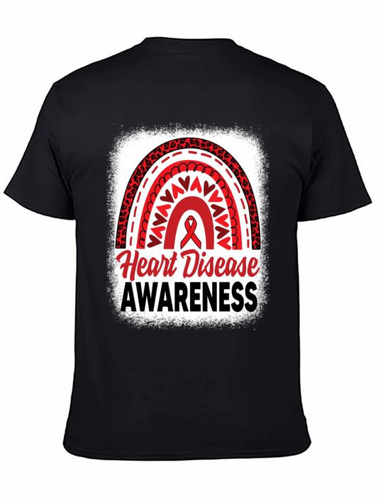 Heart Disease Awareness Black T-Shirt