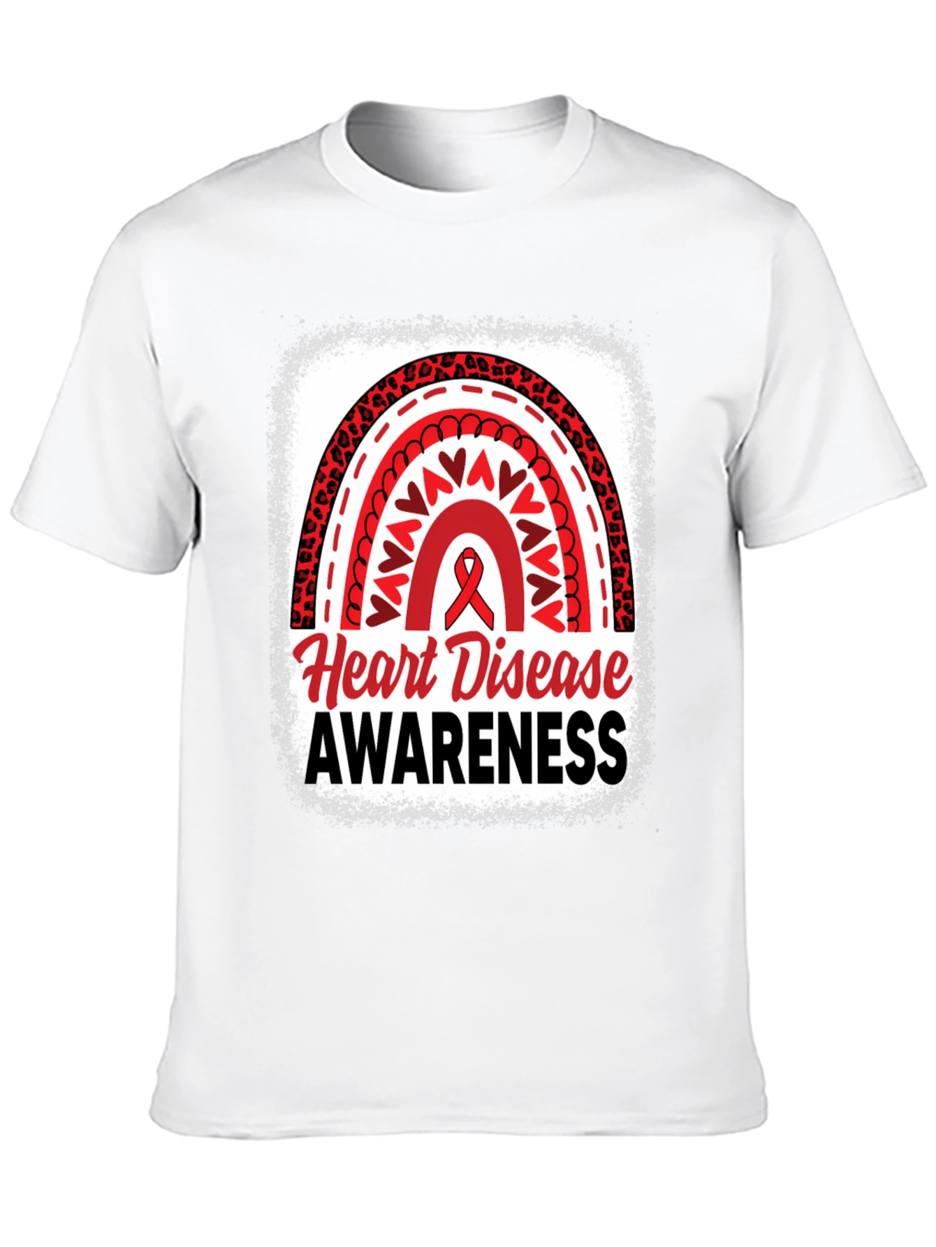Heart Disease Awareness Black T-Shirt
