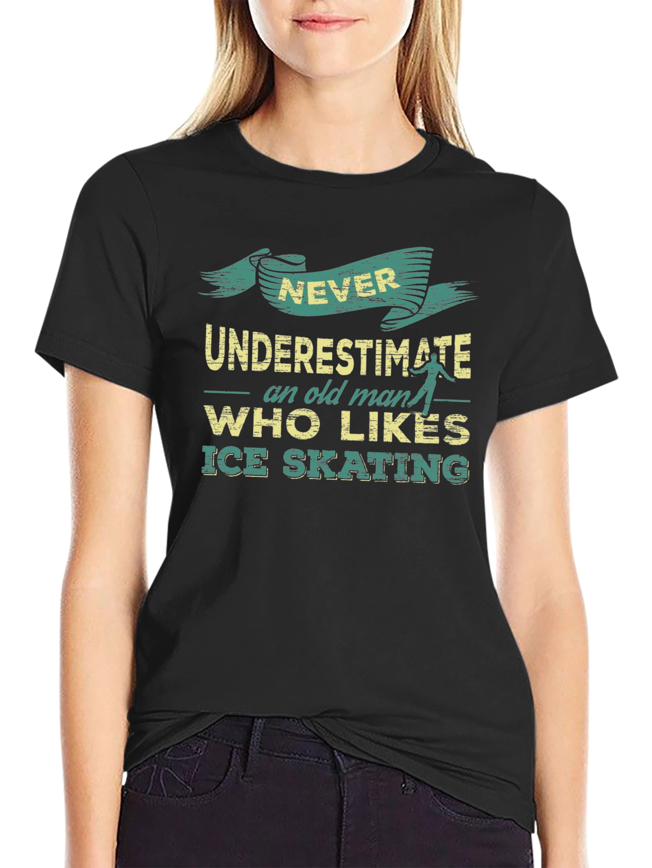 Ice Skating Old Man T-Shirt