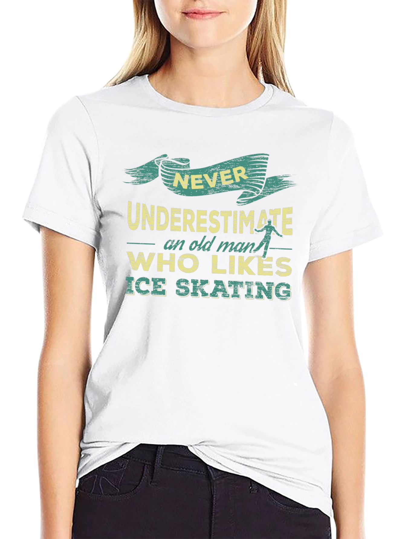 Ice Skating Old Man T-Shirt