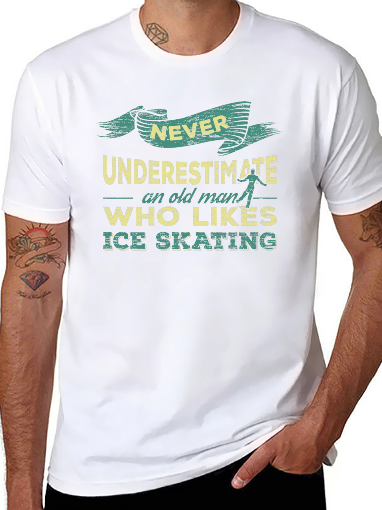 Ice Skating Old Man T-Shirt