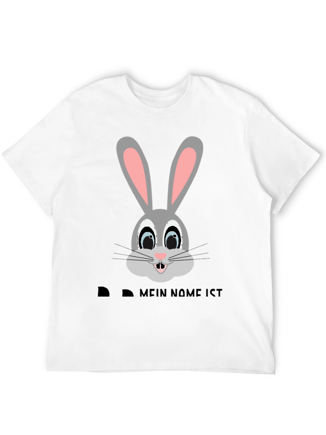 Bunny Face Black T-Shirt