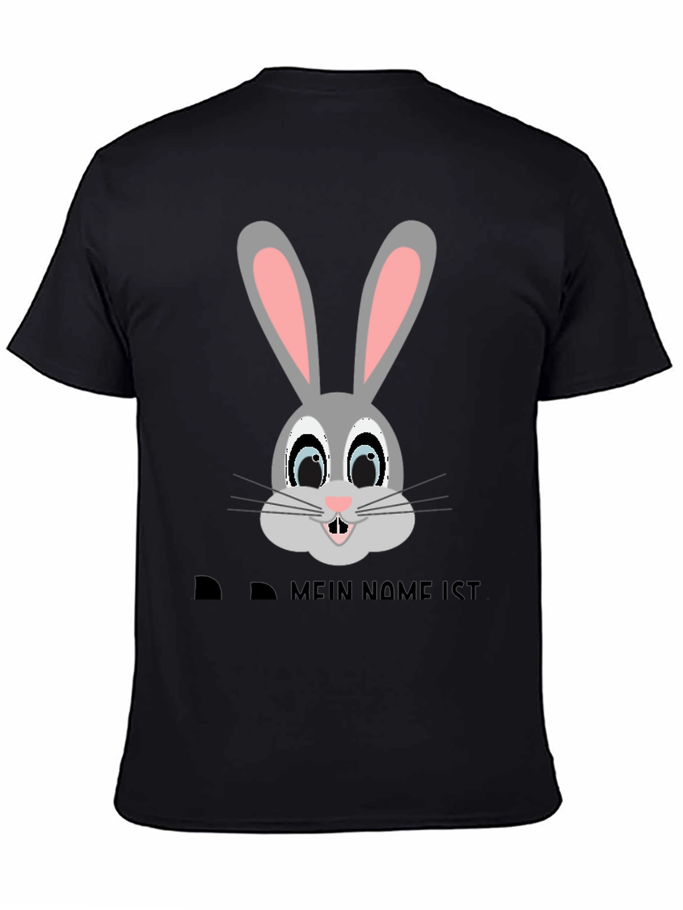 Bunny Face Black T-Shirt