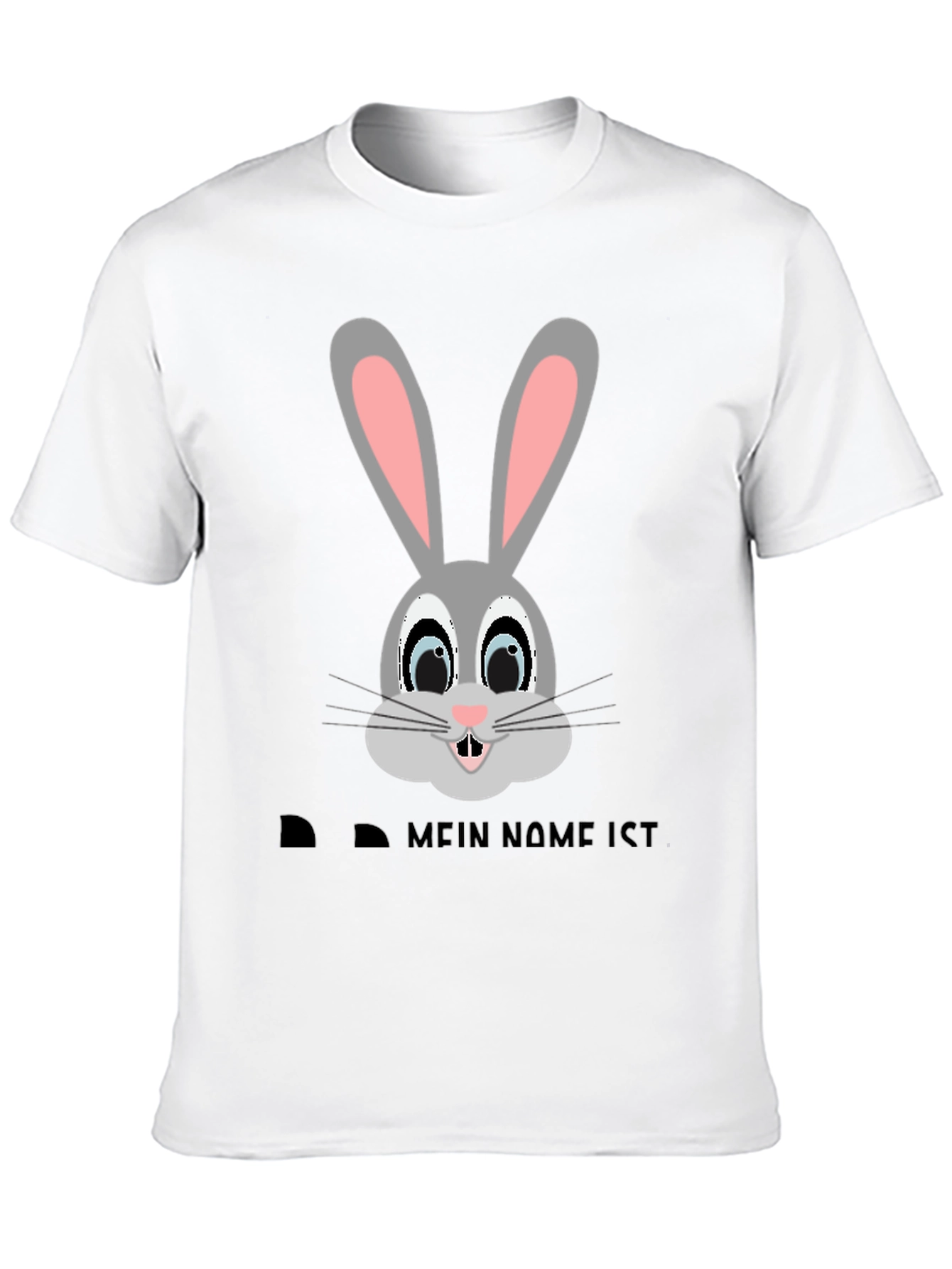 Bunny Face Black T-Shirt