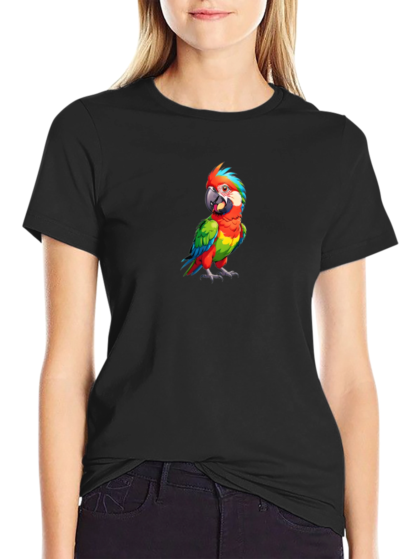 Parrot Graphic Tee - Mens Black T-Shirt