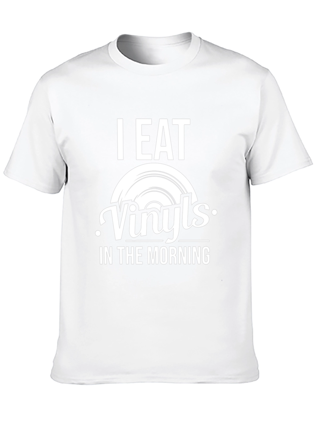 I Eat Vinyls in the Morning Black T-Shirt