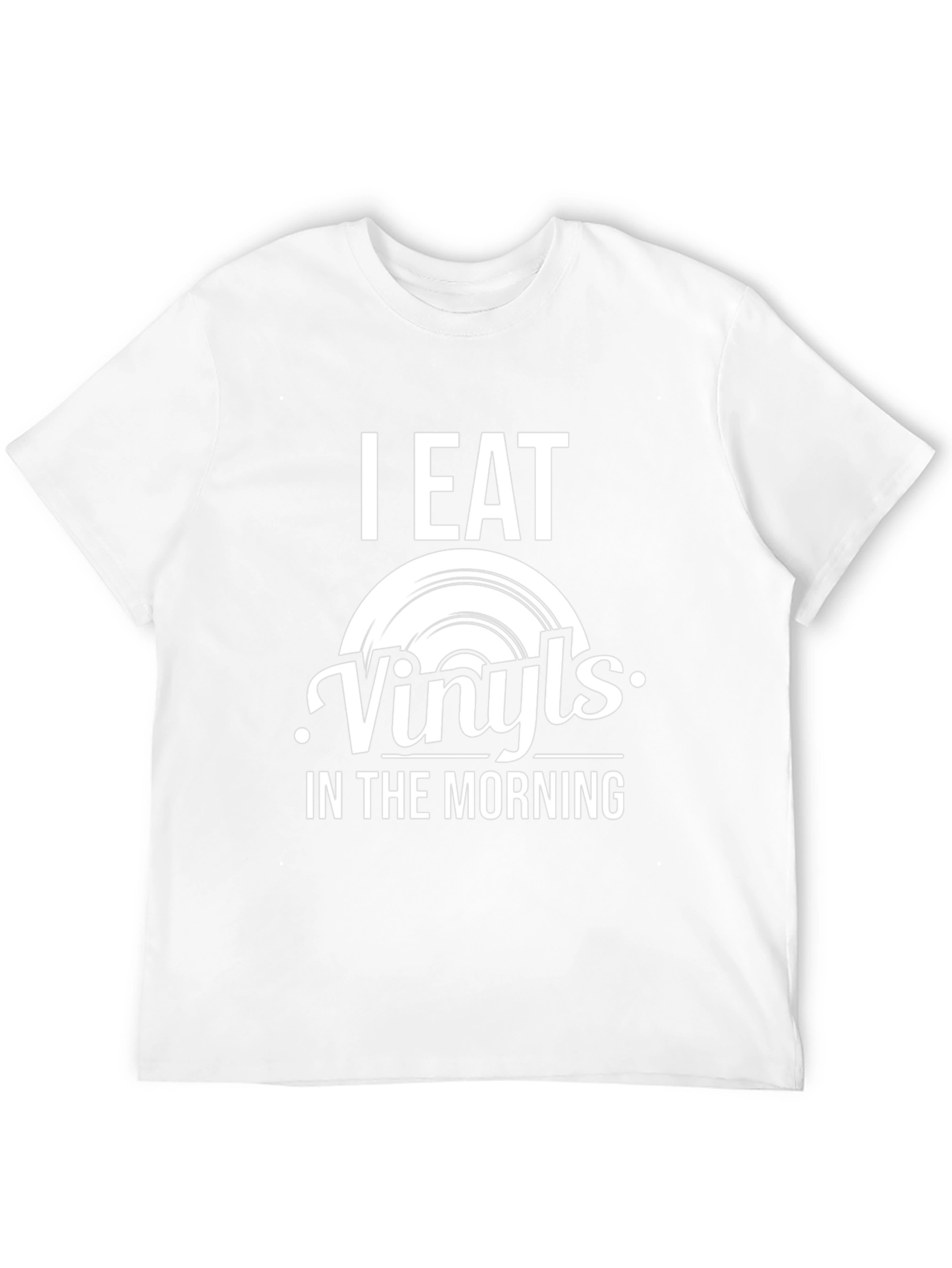 I Eat Vinyls in the Morning Black T-Shirt