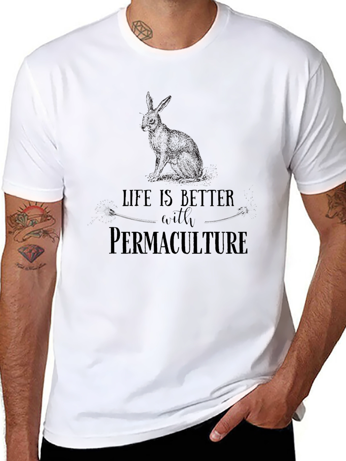 Life is Better with Permaculture Black T-Shirt