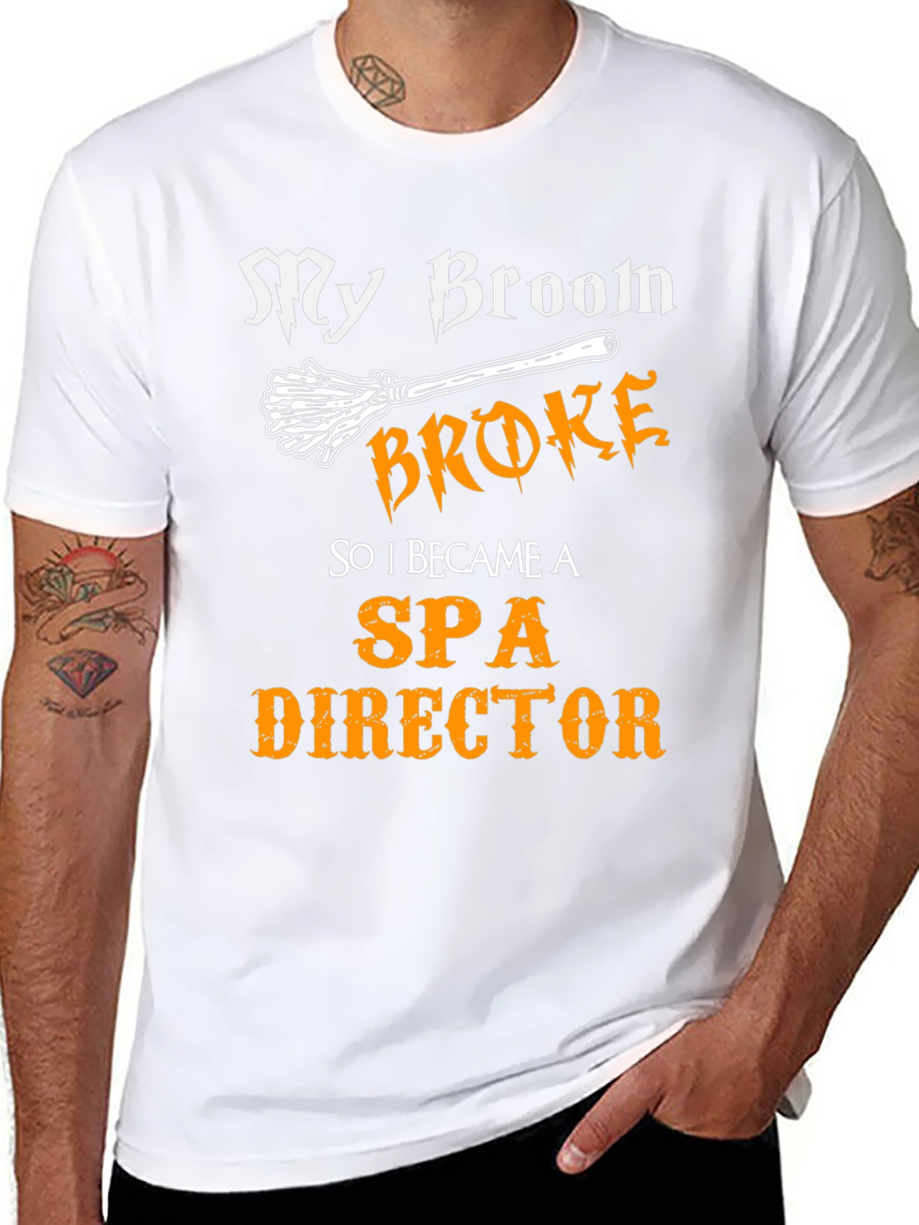 My Broom Broke Funny Spa Director T-Shirt