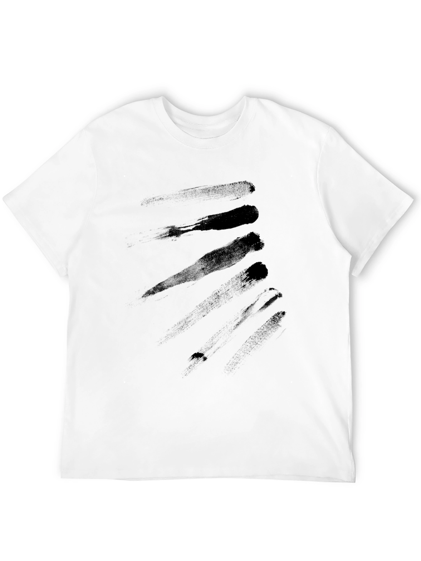 Minimalist Black Brushstroke Graphic T-Shirt