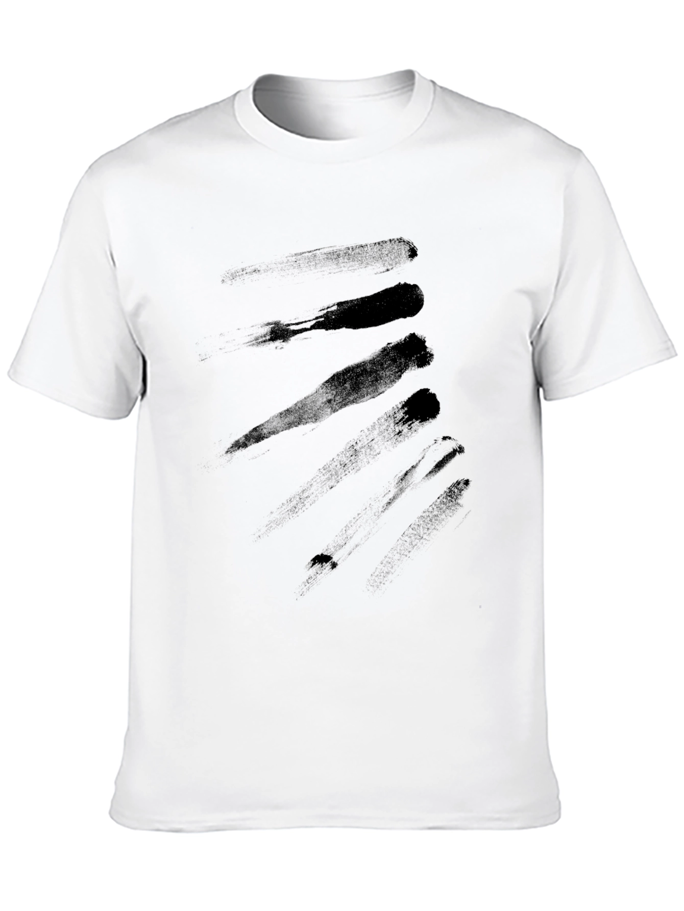 Minimalist Black Brushstroke Graphic T-Shirt