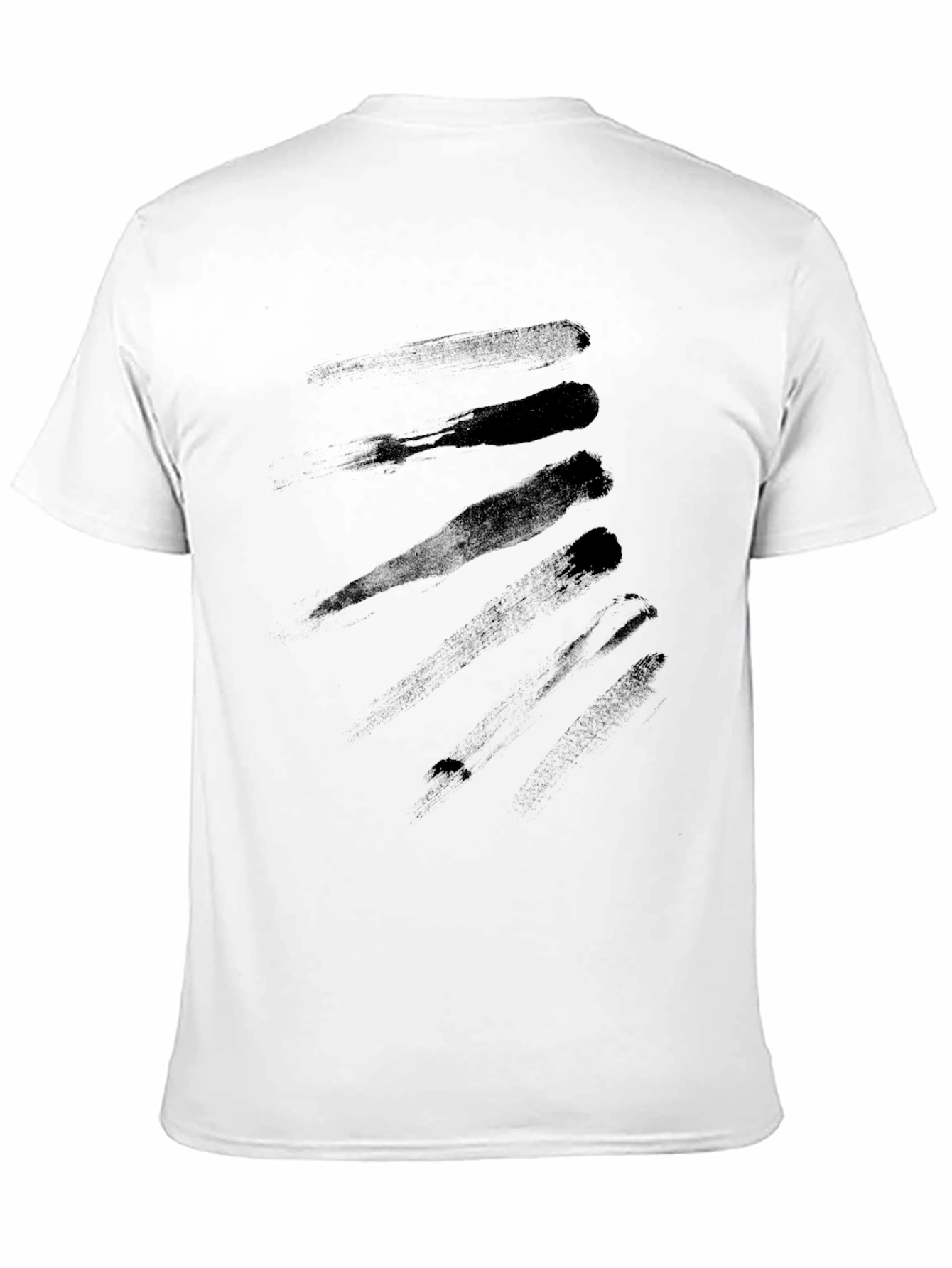 Minimalist Black Brushstroke Graphic T-Shirt