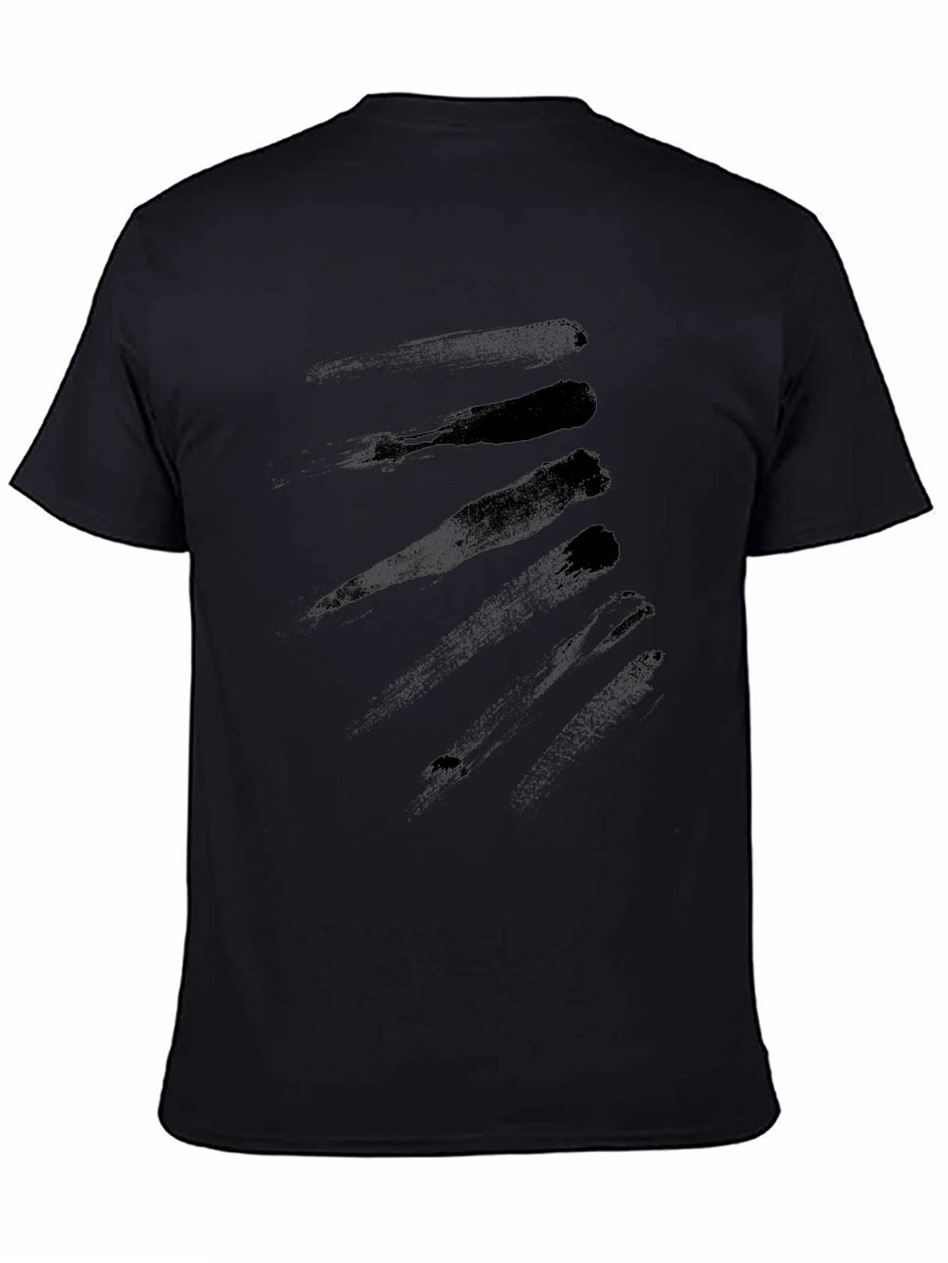 Minimalist Black Brushstroke Graphic T-Shirt