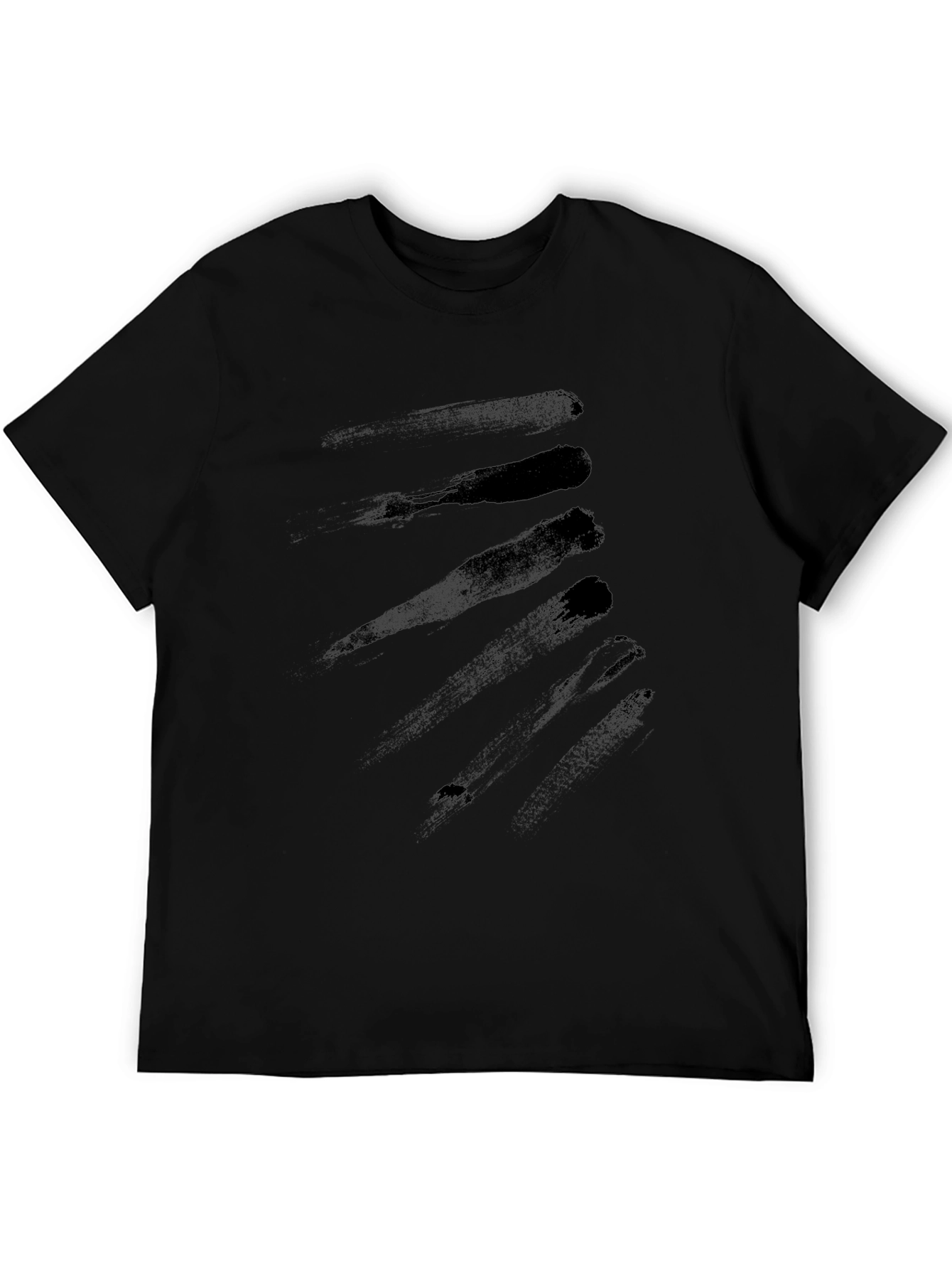 Minimalist Black Brushstroke Graphic T-Shirt