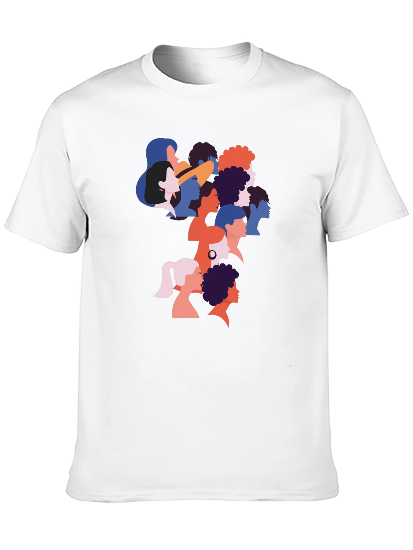 Diverse Faces Graphic T-Shirt - Black