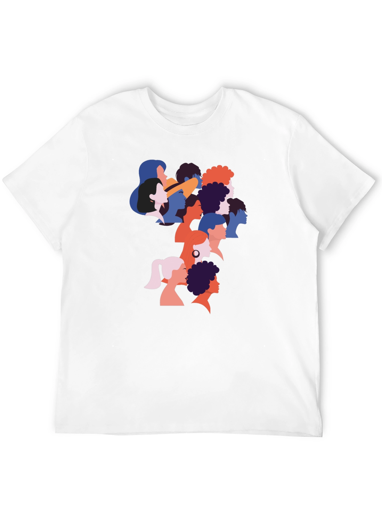 Diverse Faces Graphic T-Shirt - Black