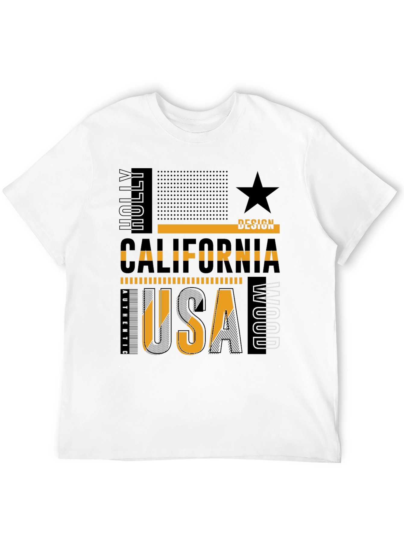 California USA Graphic Tee - Black