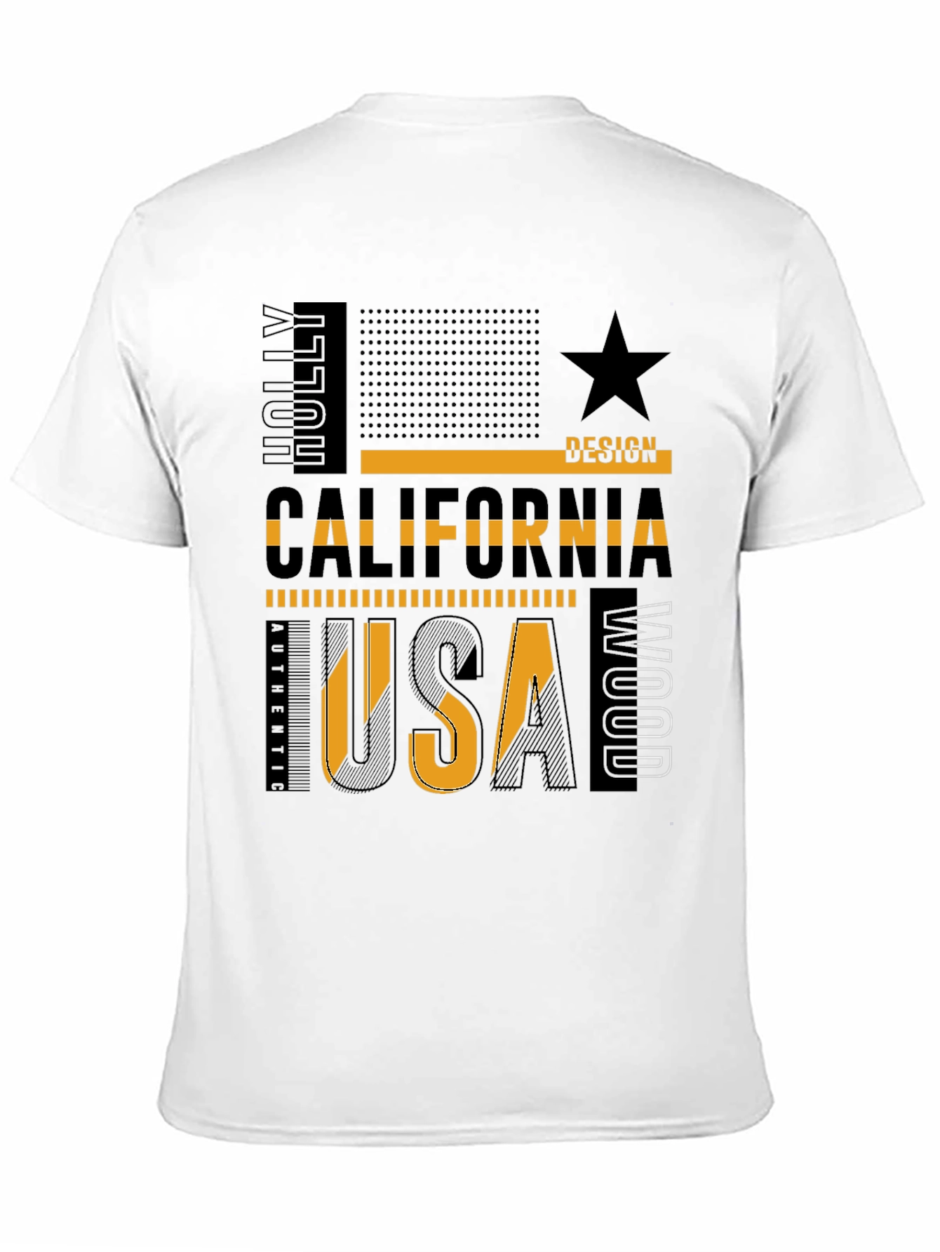 California USA Graphic Tee - Black