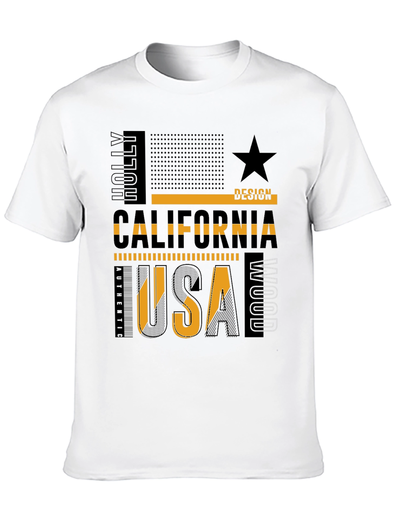 California USA Graphic Tee - Black