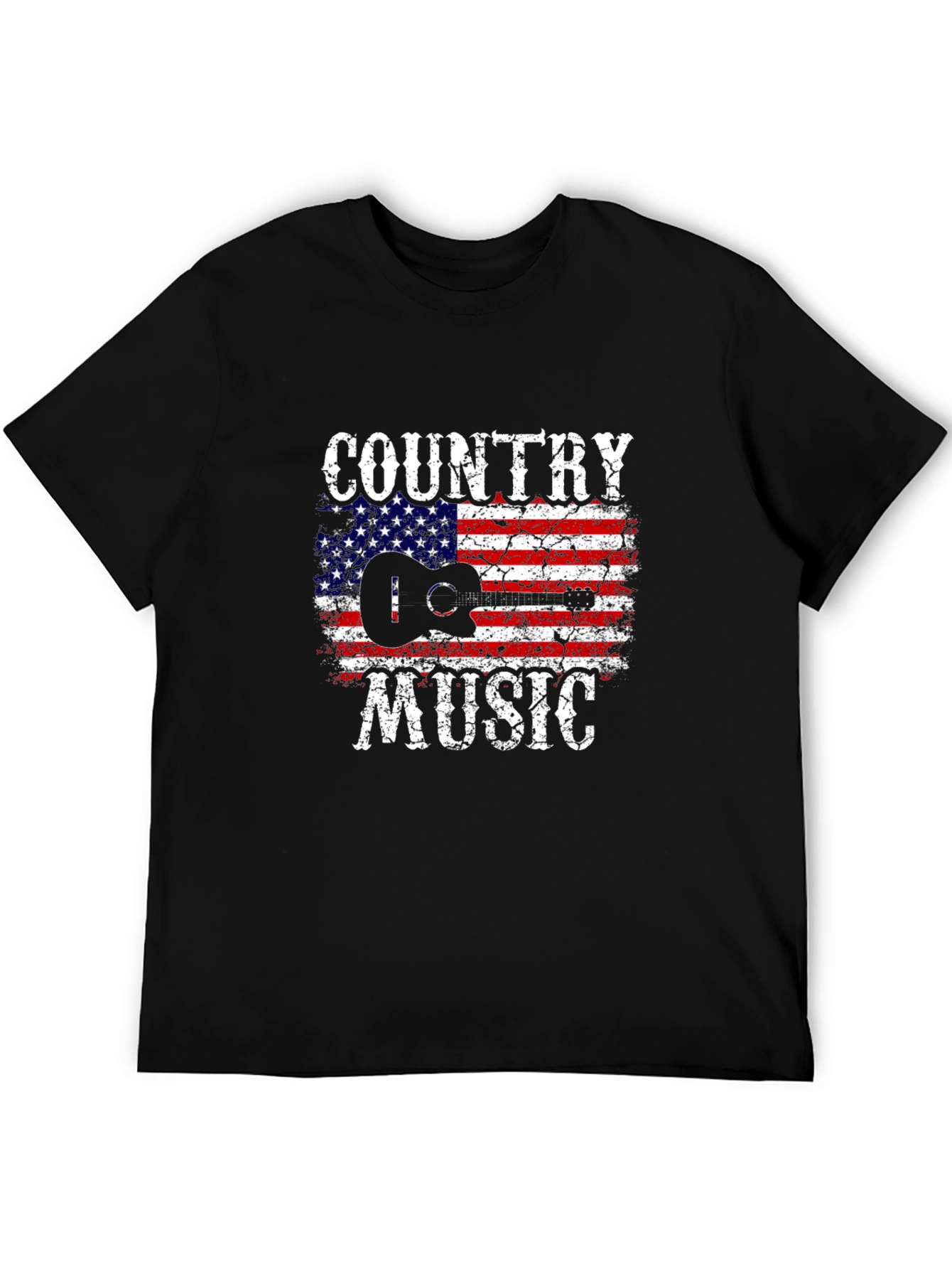 Country Music American Flag Graphic T-Shirt