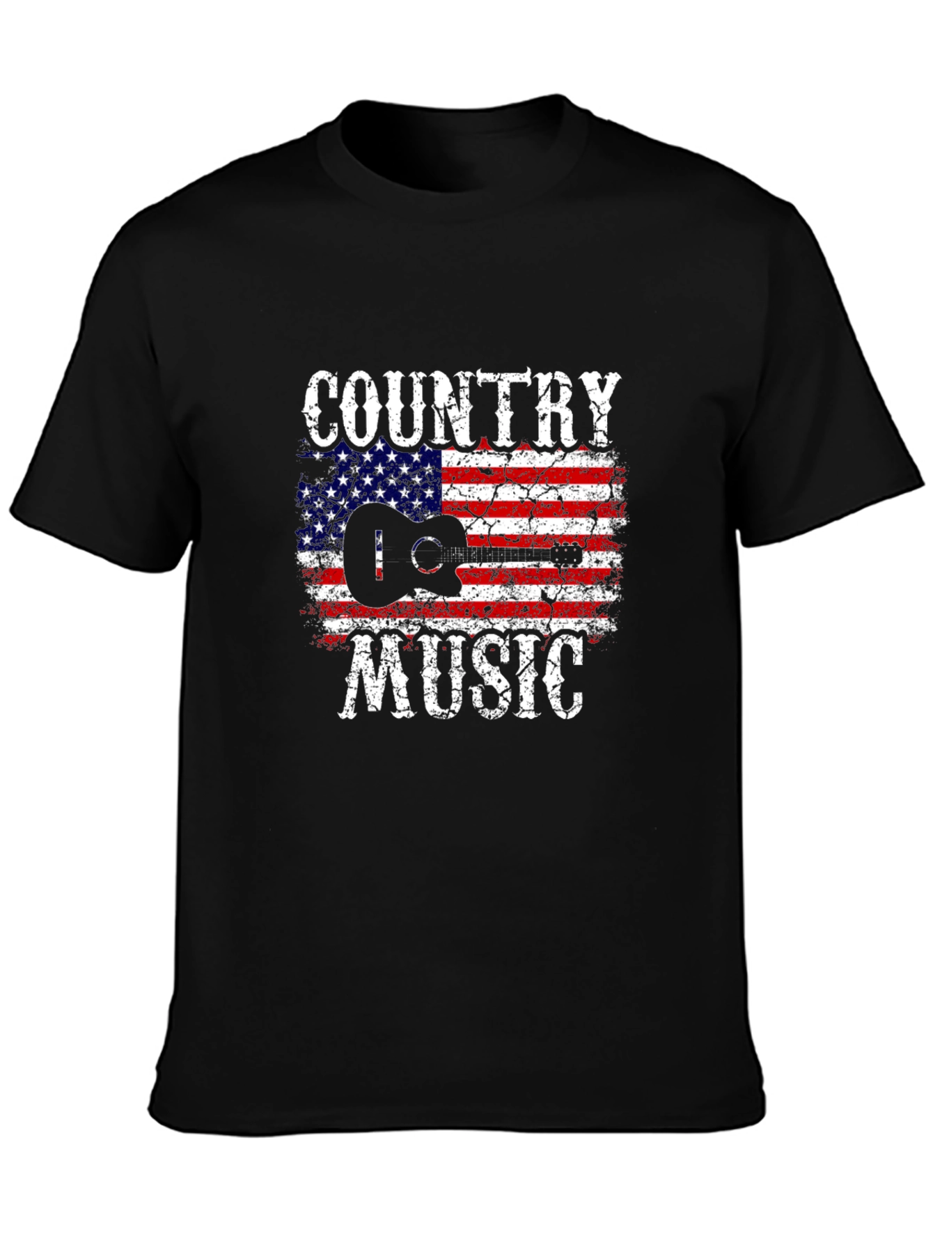 Country Music American Flag Graphic T-Shirt