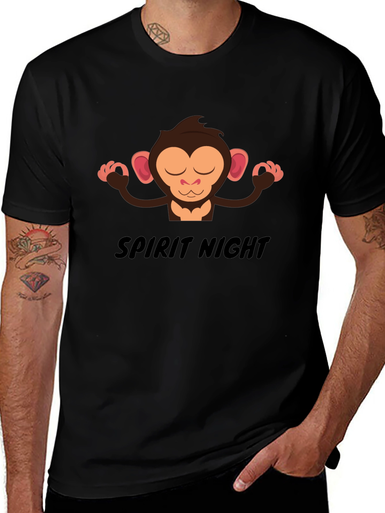 Zen Monkey Spirit Night T-Shirt