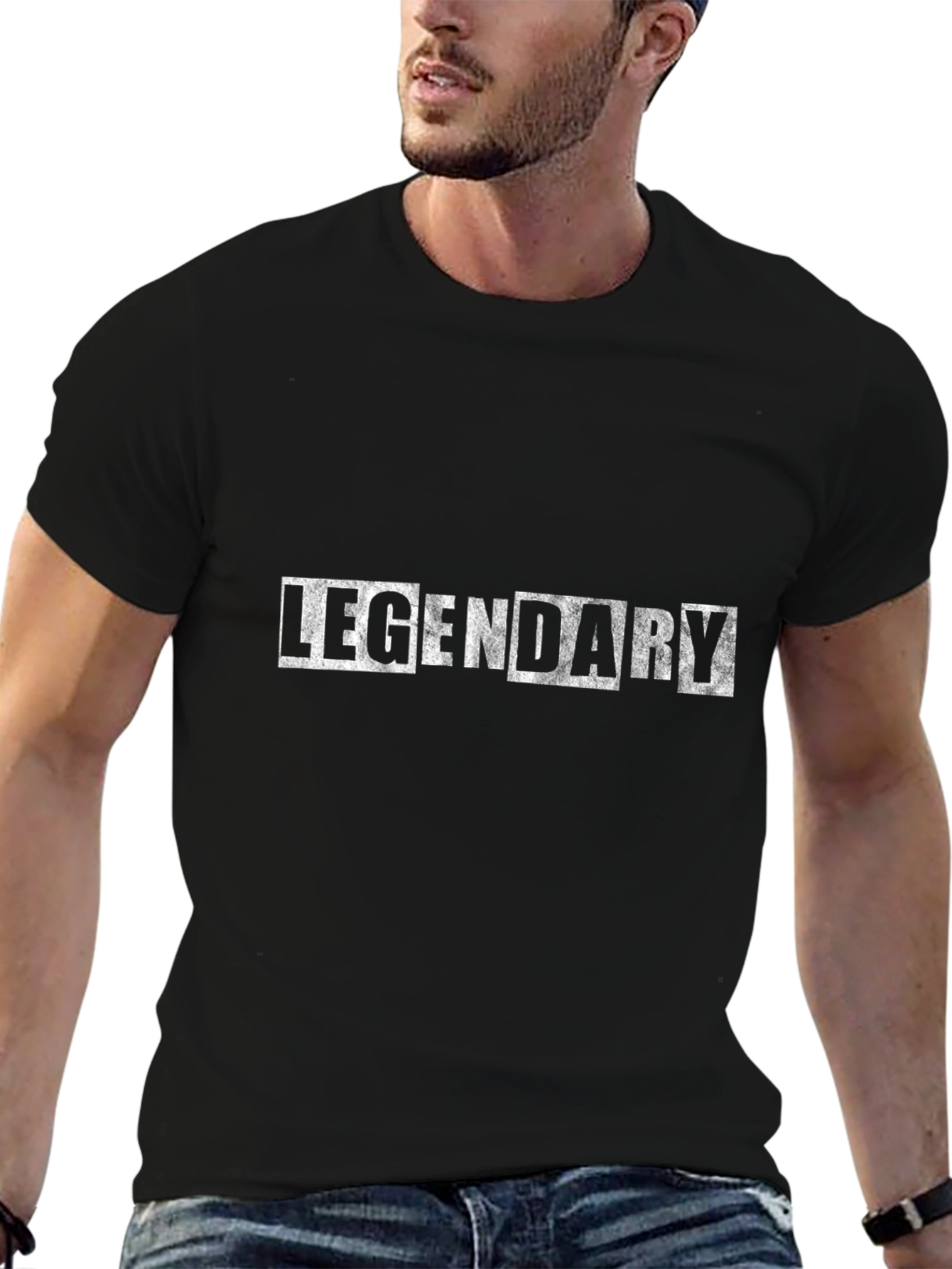 Legendary Graphic Print Black T-Shirt